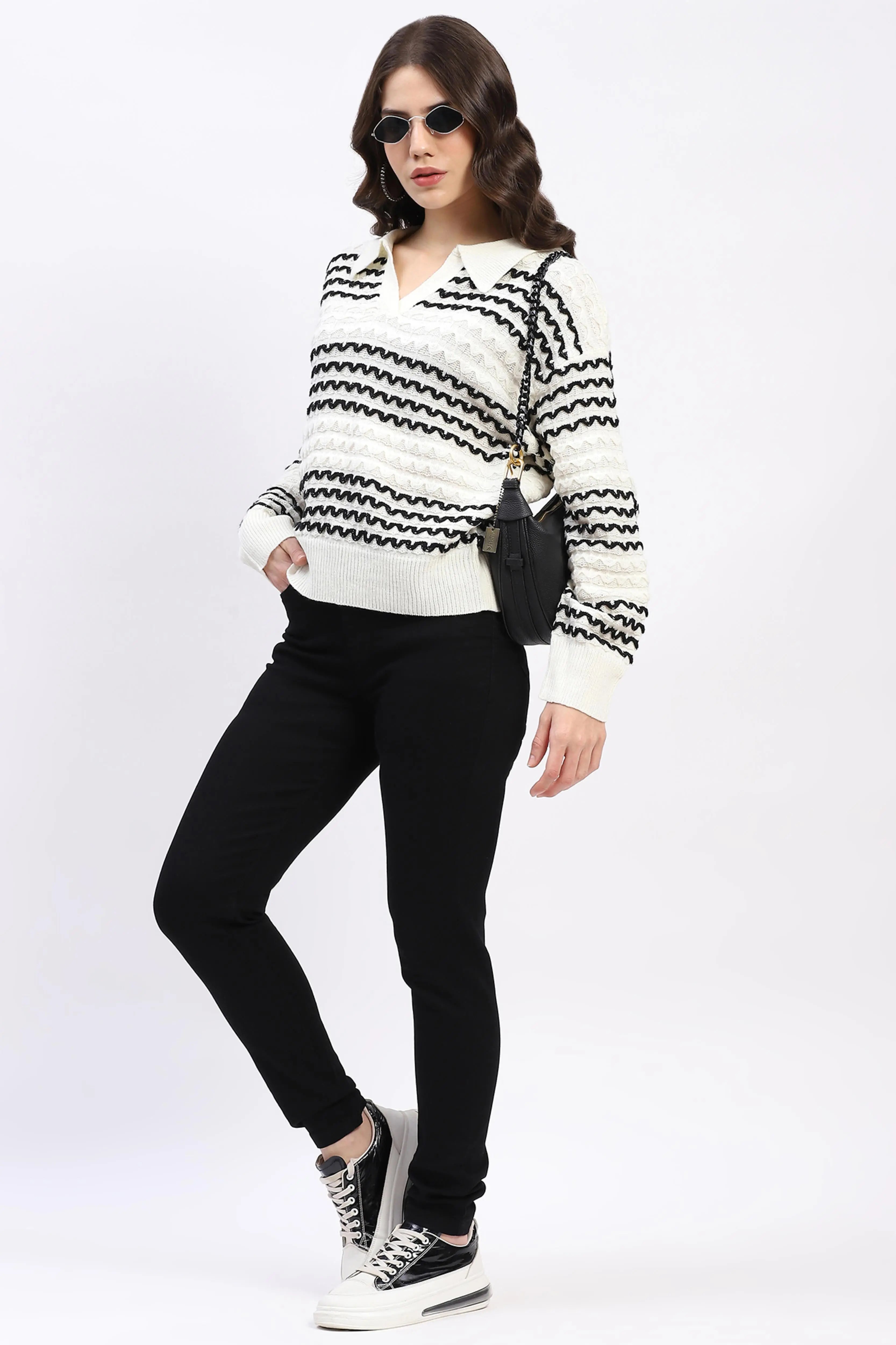 Classic Collar Knit Pullover - Global Republic