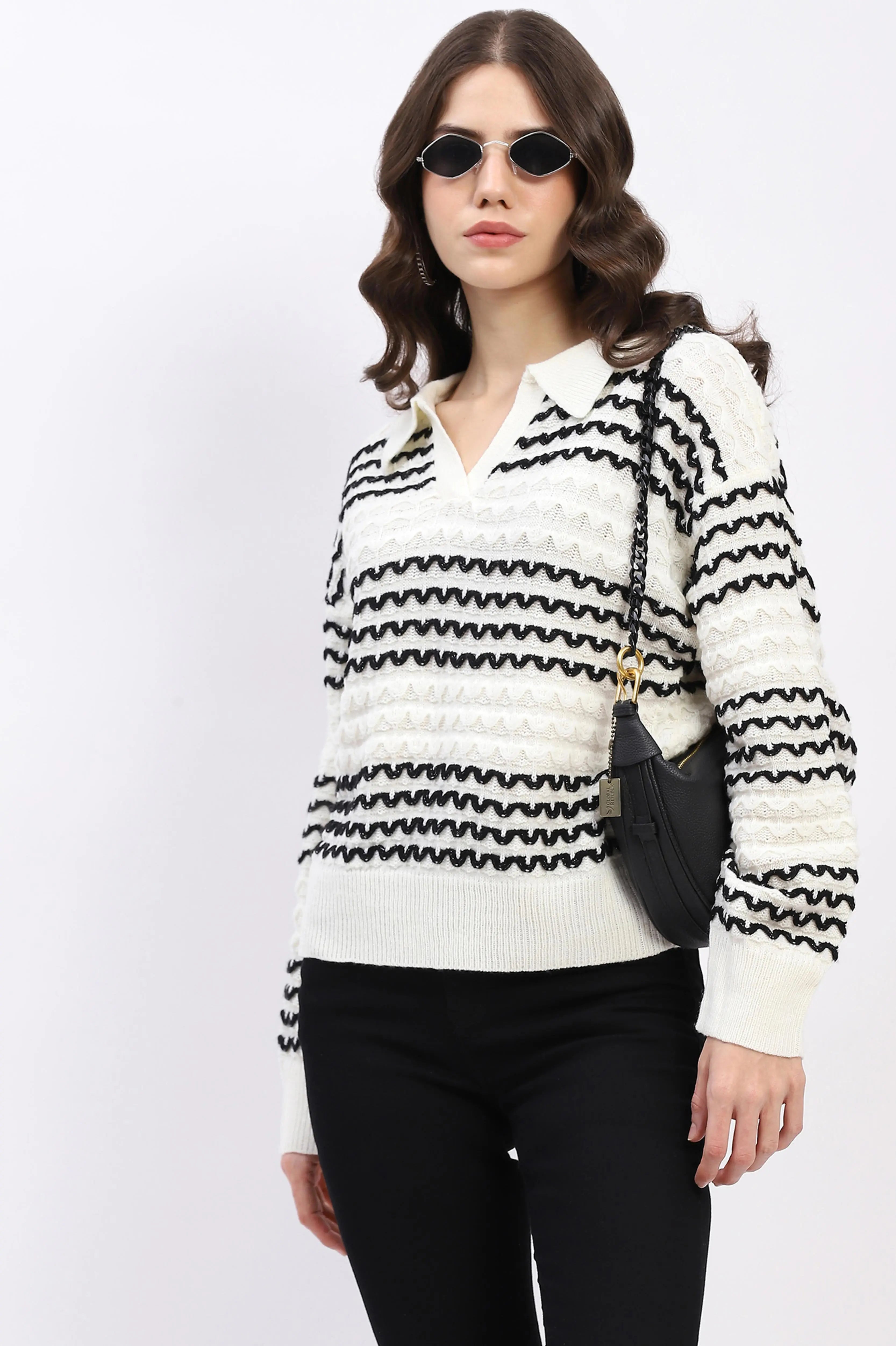 Classic Collar Knit Pullover - Global Republic