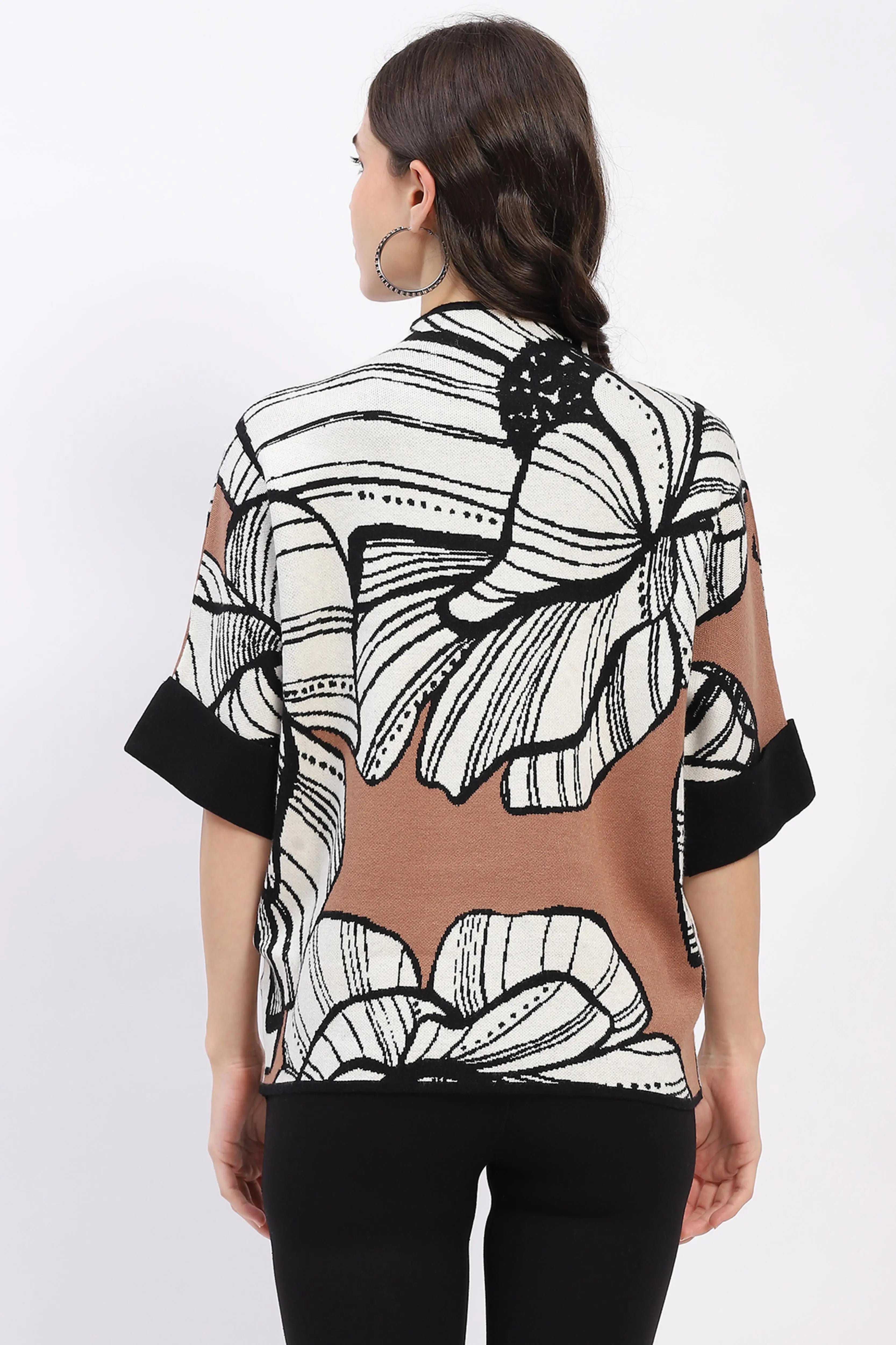 Abstract High Neck Pullover - Global Republic