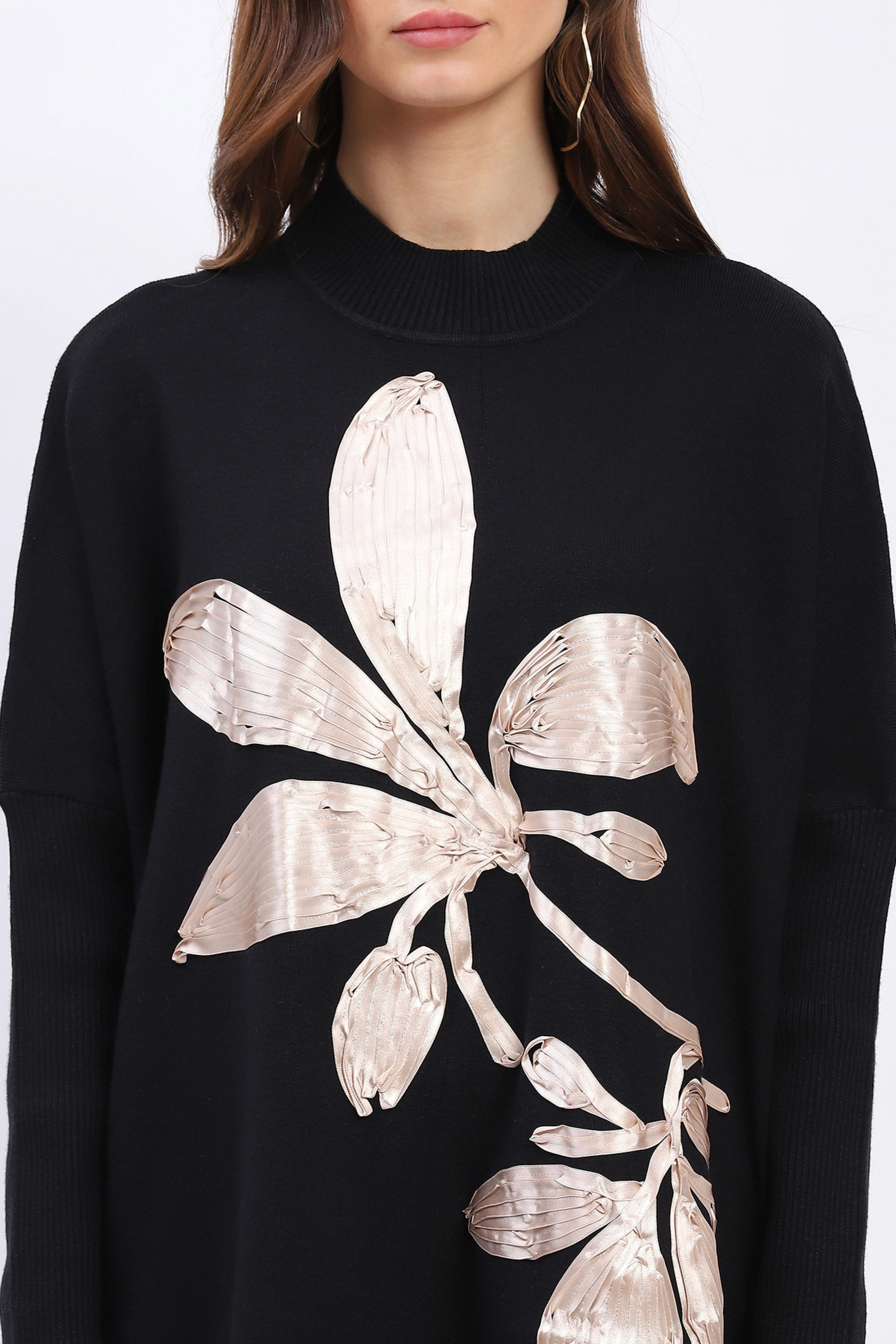 Oversized Ribbon Detail Pullover - Global Republic