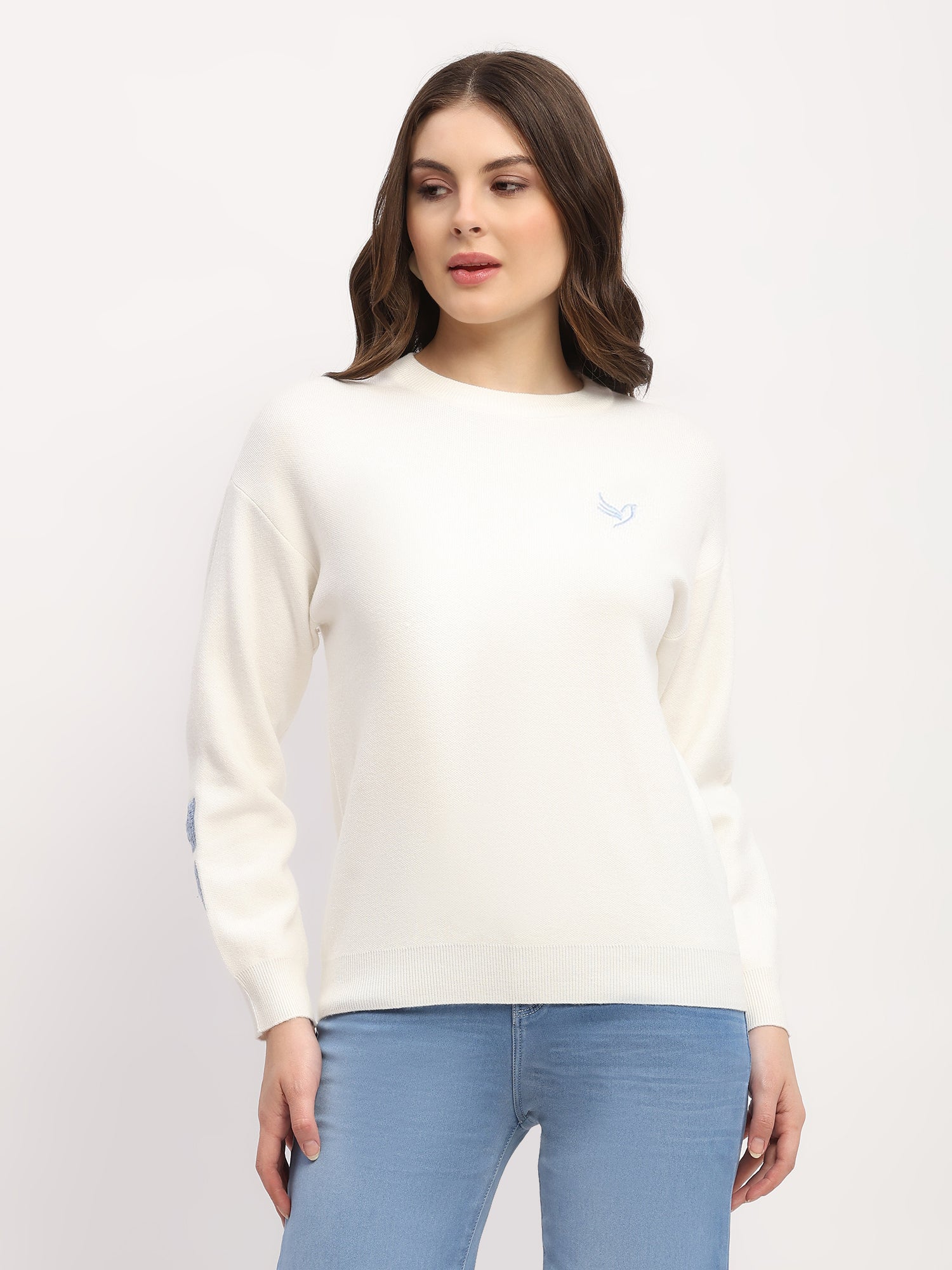 Embroidered Back Pullover