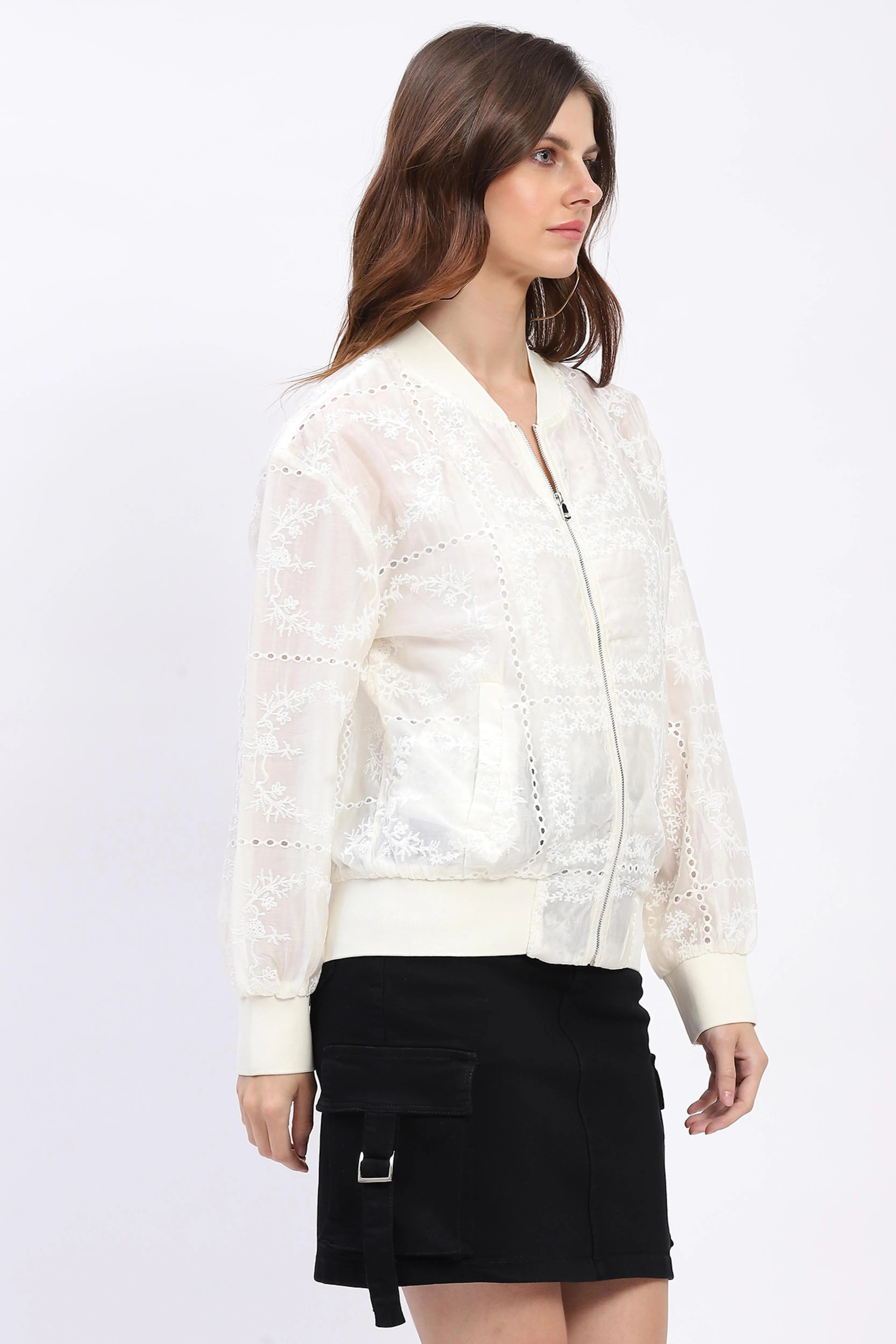 Embroidered Silk-Blend Shacket - Global Republic