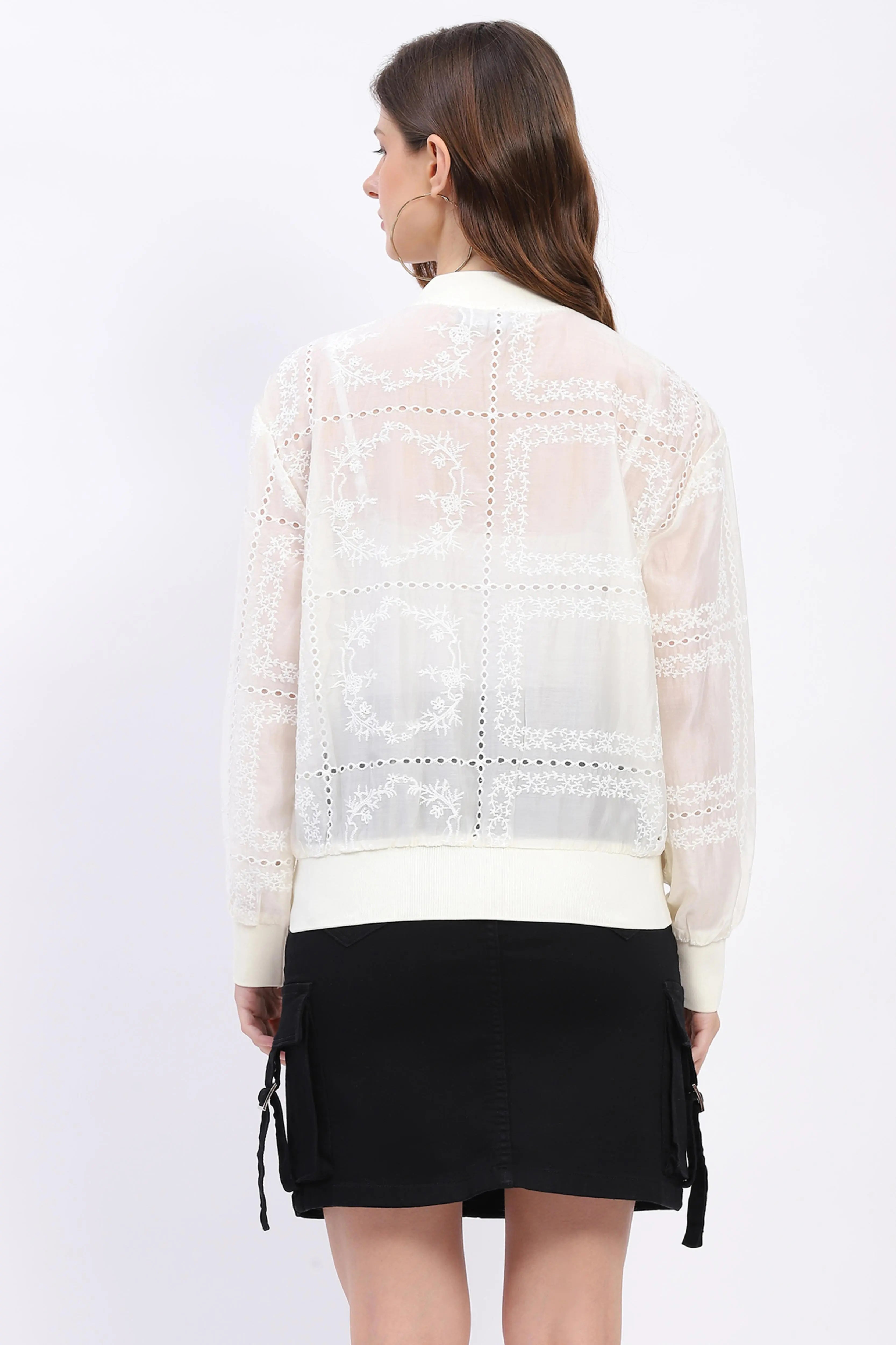 Embroidered Silk-Blend Shacket - Global Republic