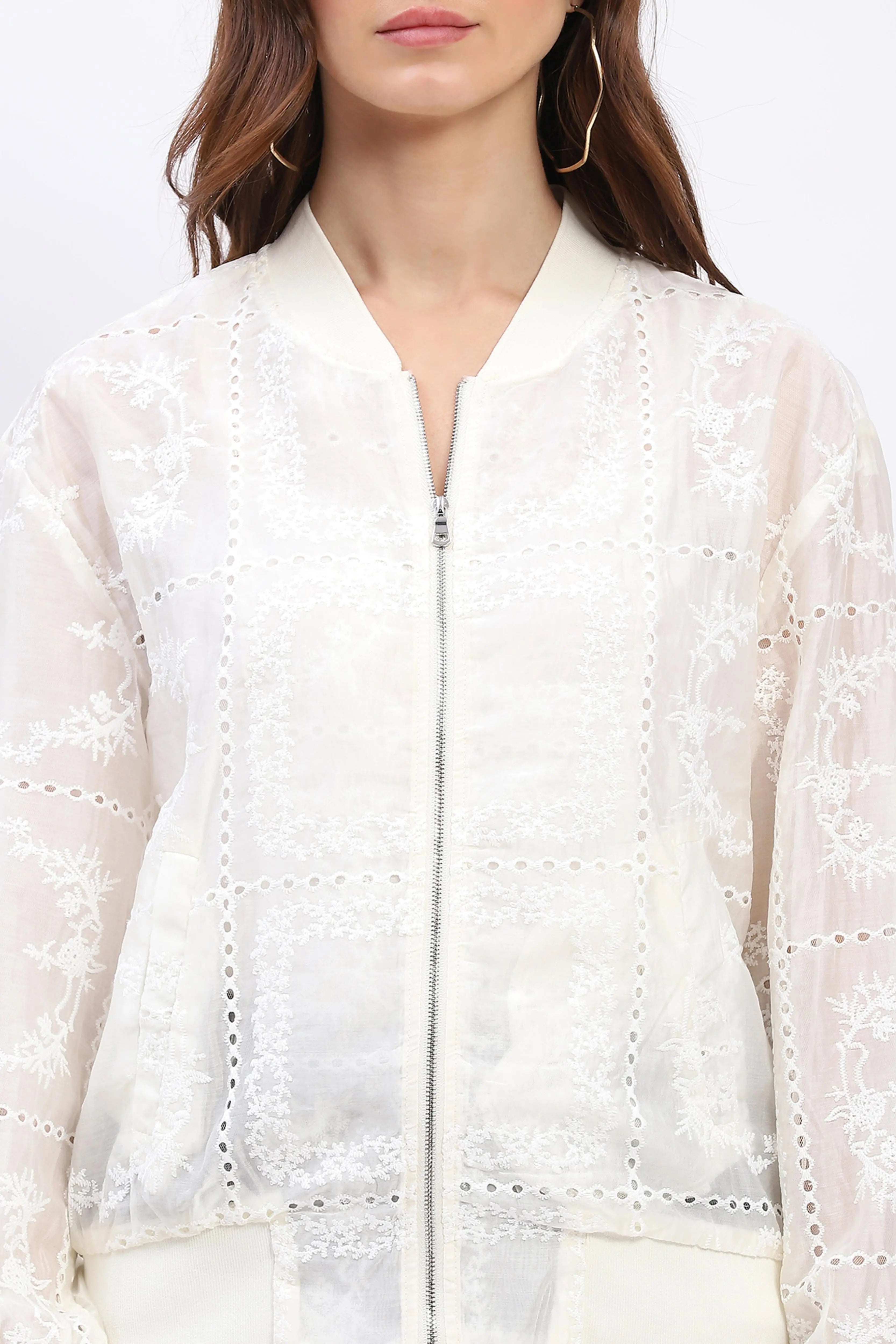 Embroidered Silk-Blend Shacket - Global Republic