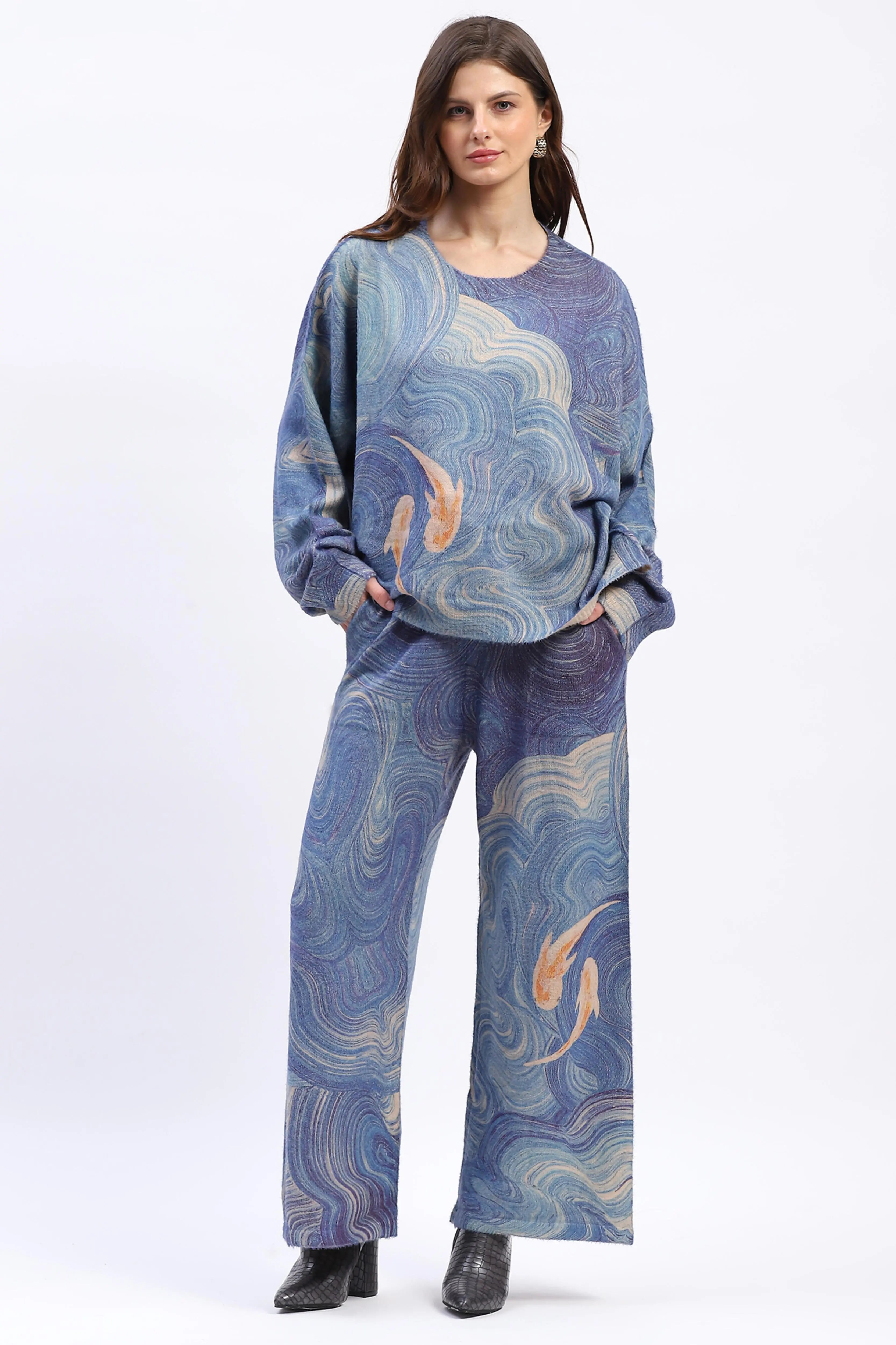 Abstract Print Loose-Fit Co-ord Set - Global Republic