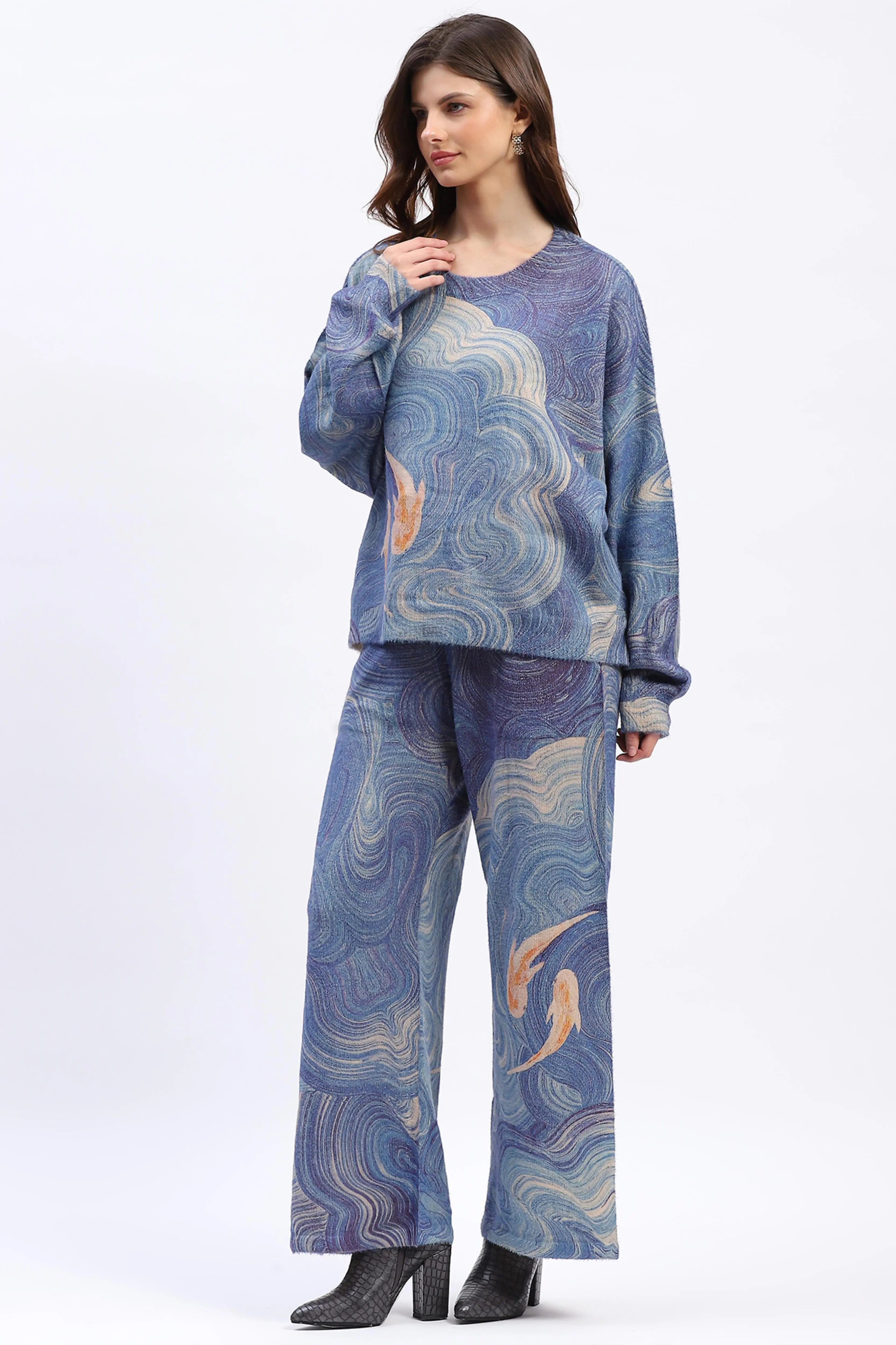 Abstract Print Loose-Fit Co-ord Set - Global Republic