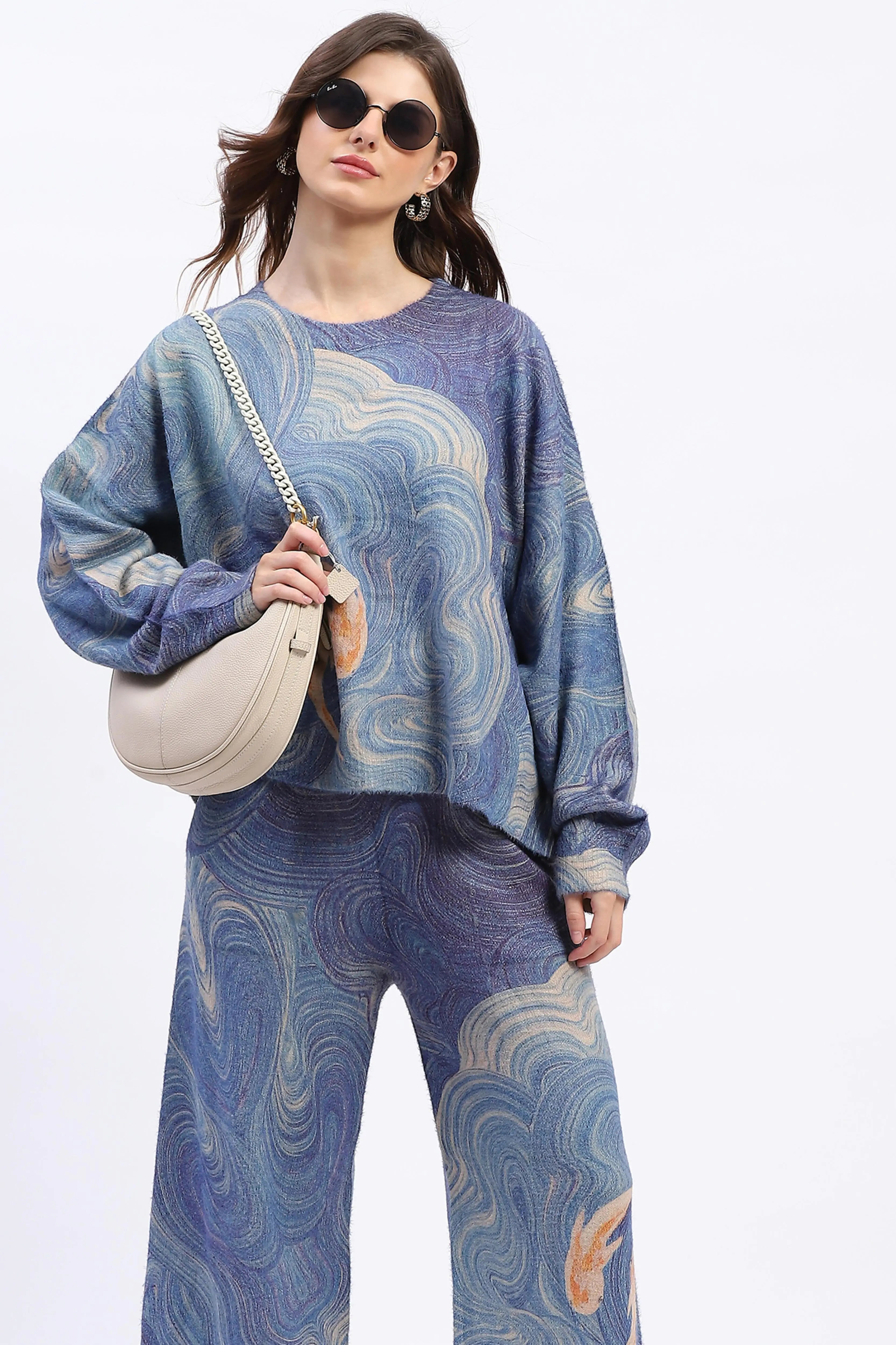 Abstract Print Loose-Fit Co-ord Set - Global Republic