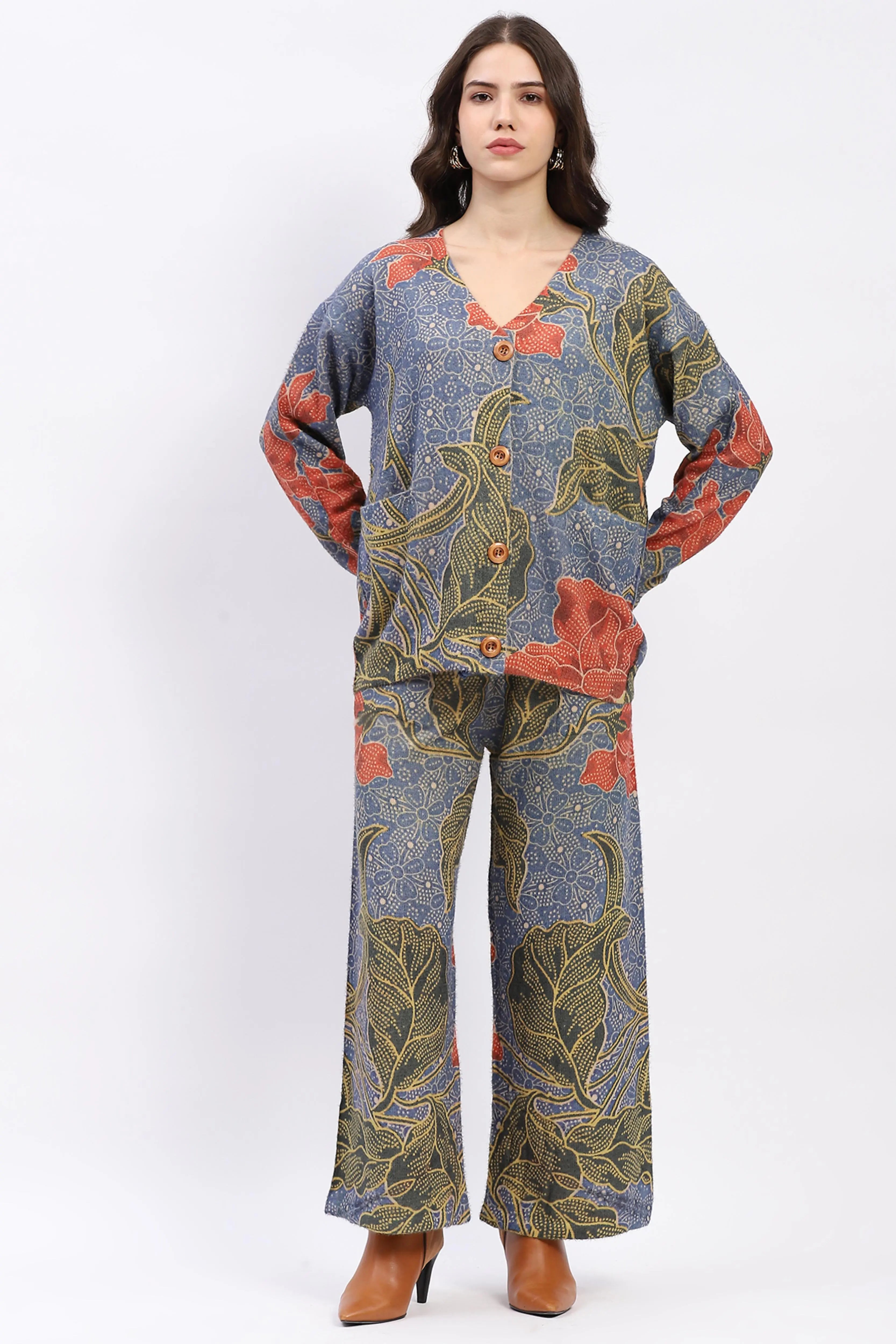 Floral Button-Down Co-ord Set - Global Republic