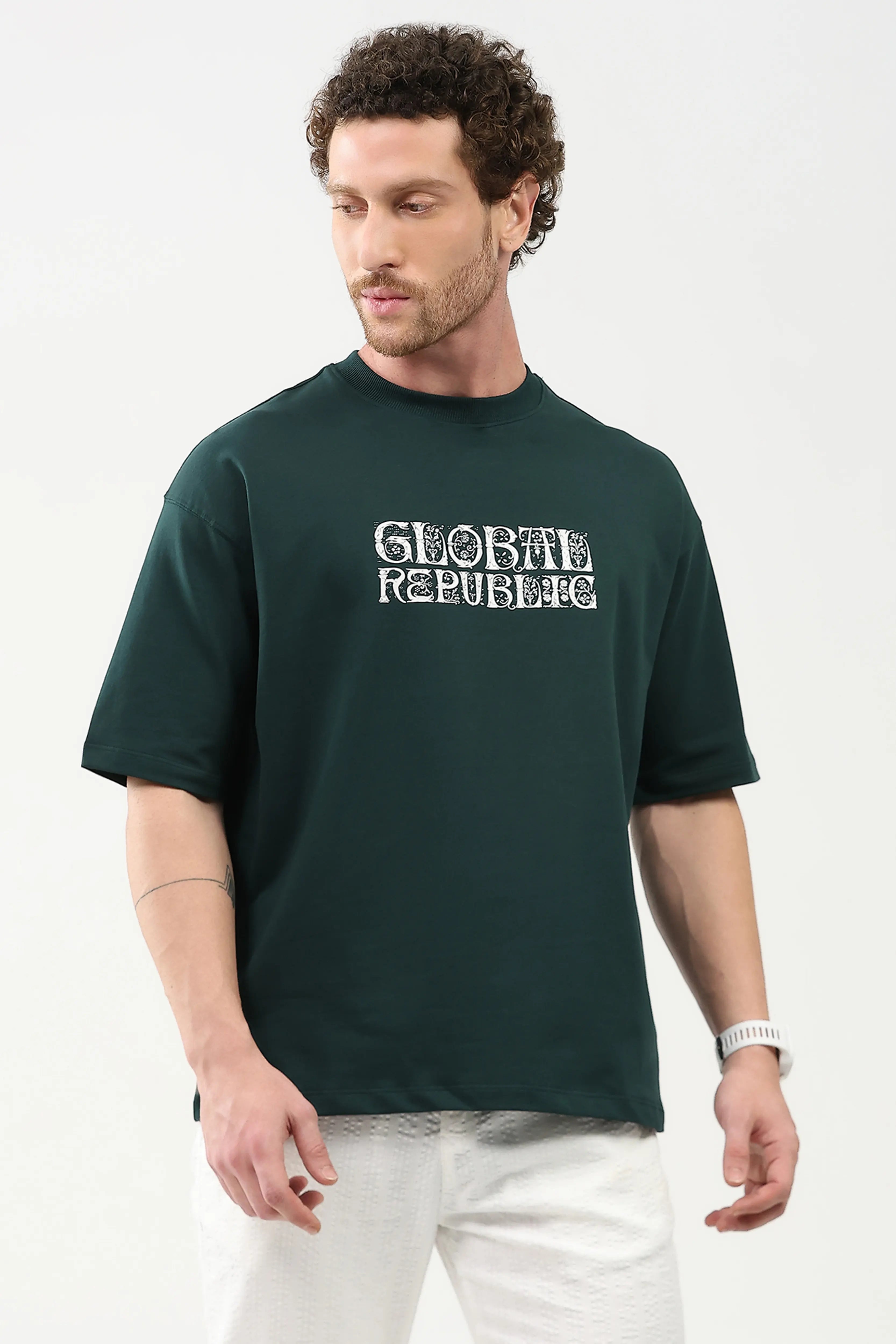 Oversized Stag Graphic T-Shirt