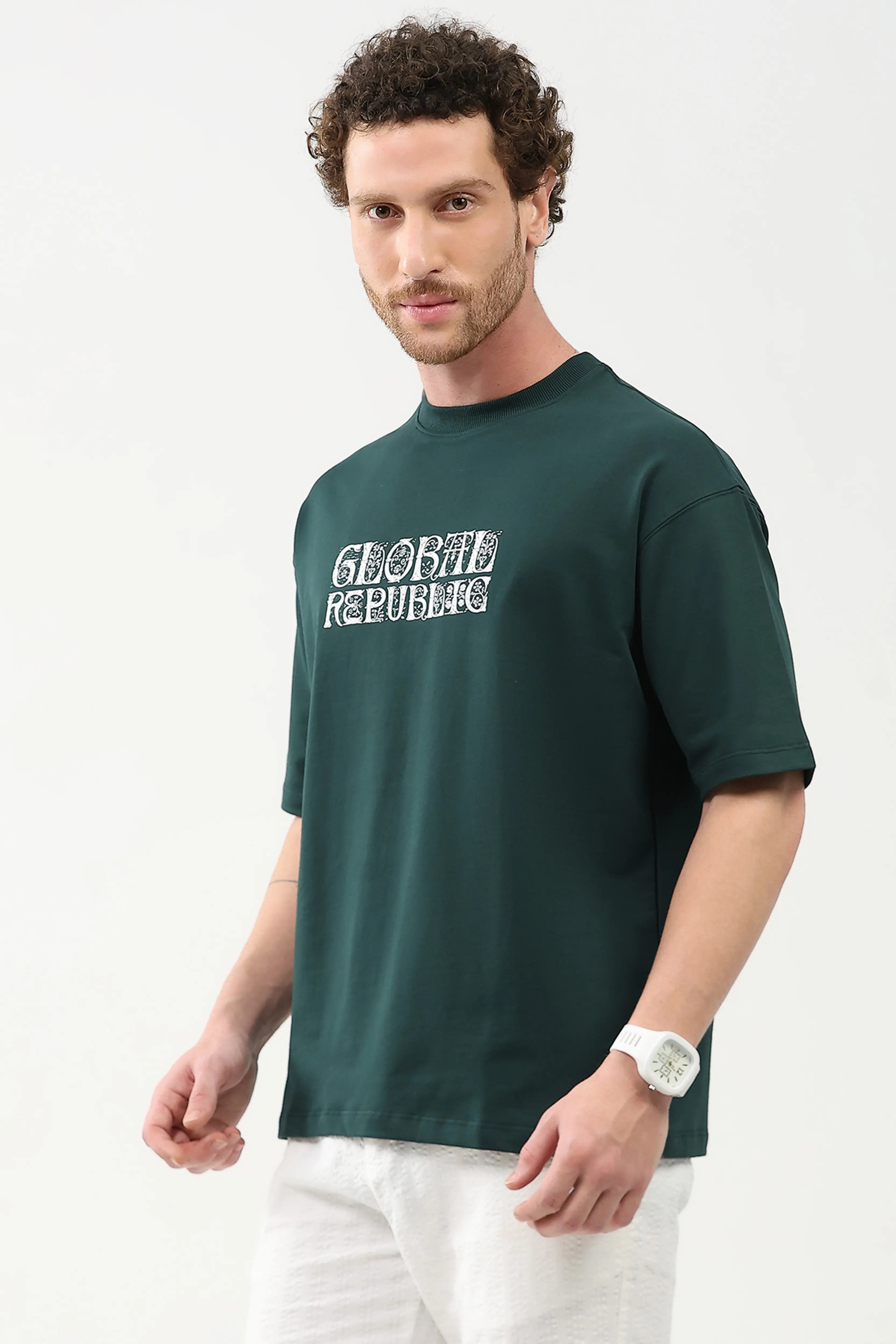 Oversized Stag Graphic T-Shirt