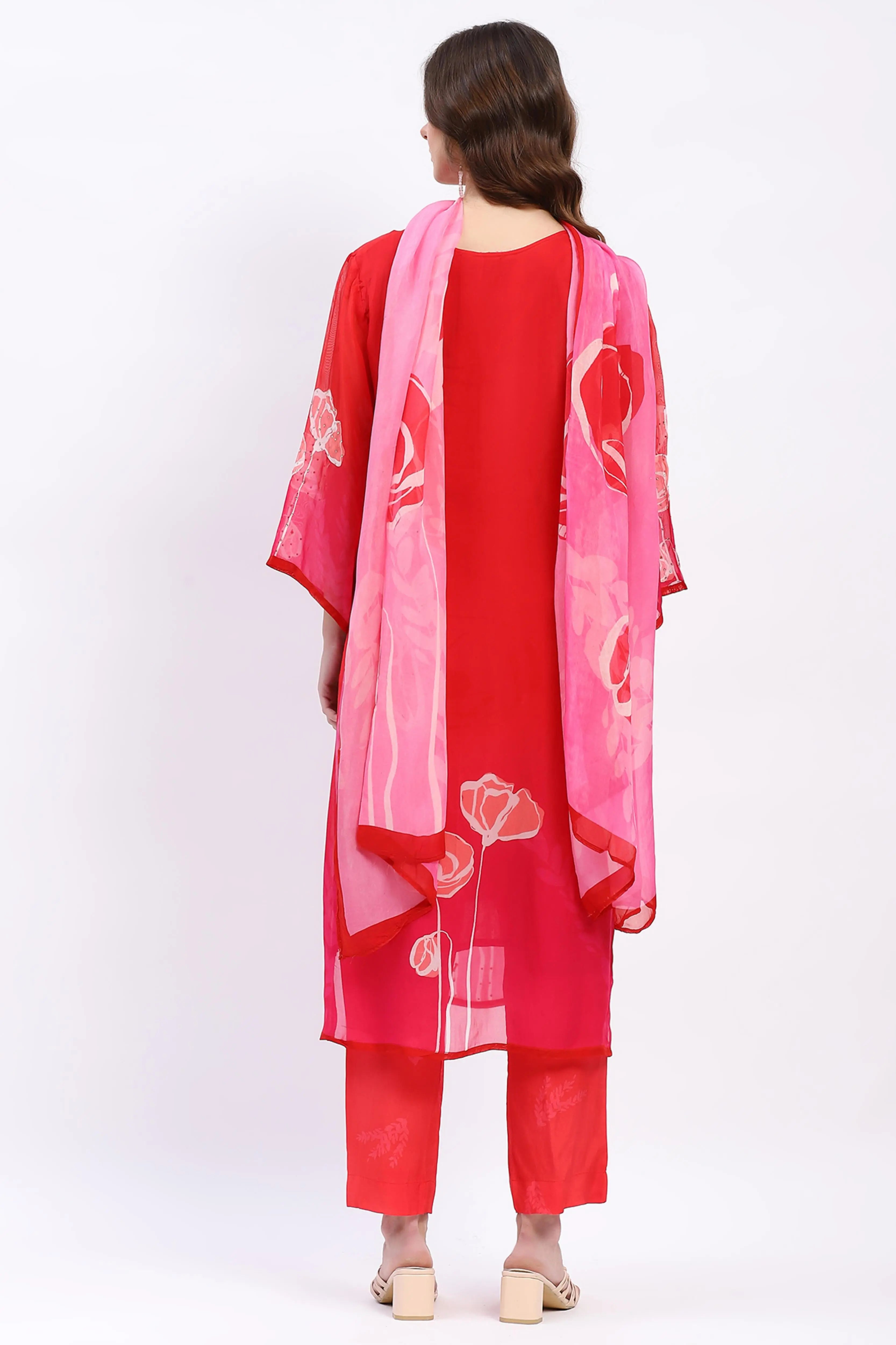 Floral Grace Red Ethnic Set - Global Republic