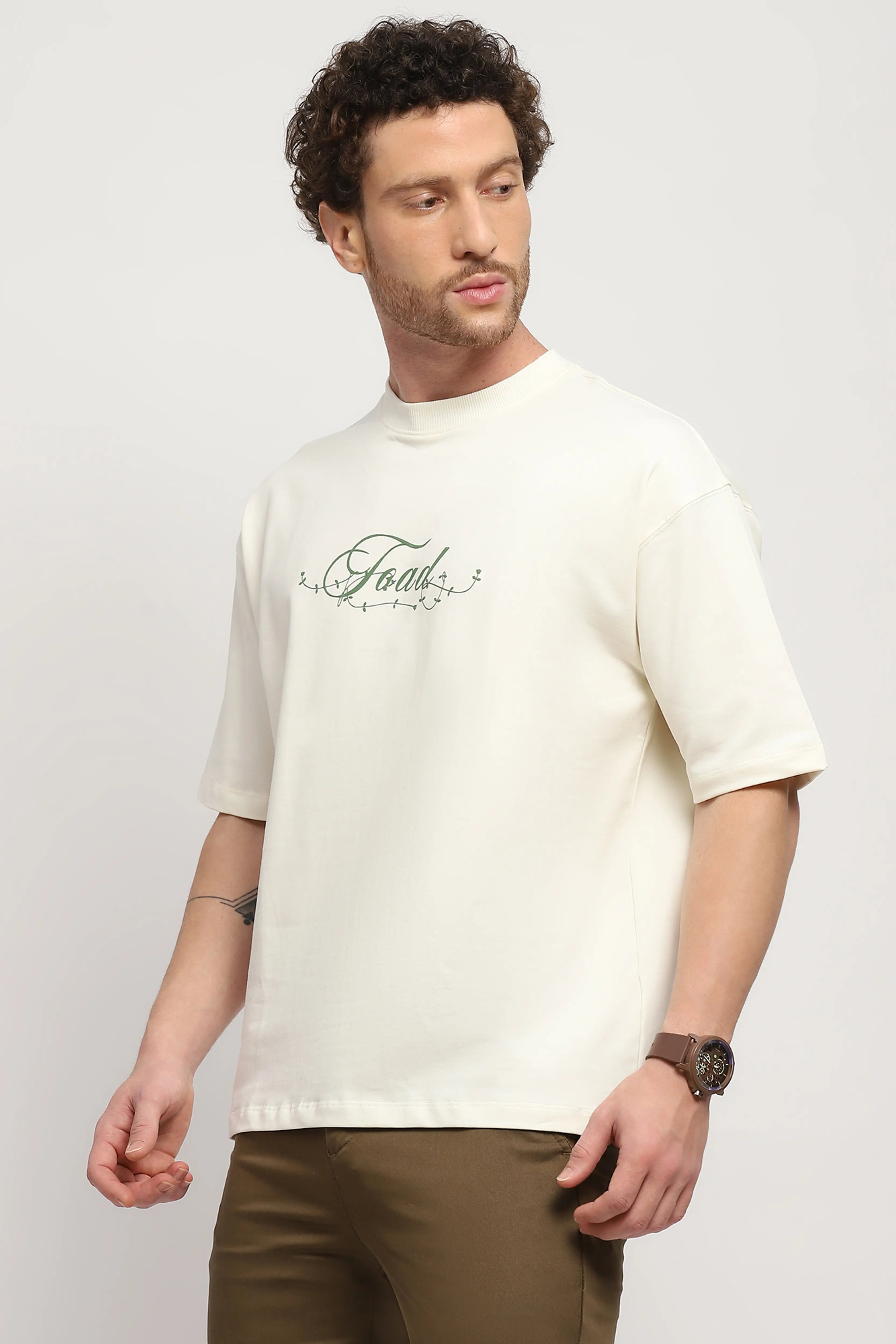 Playful Frog Print Oversized T-Shirt