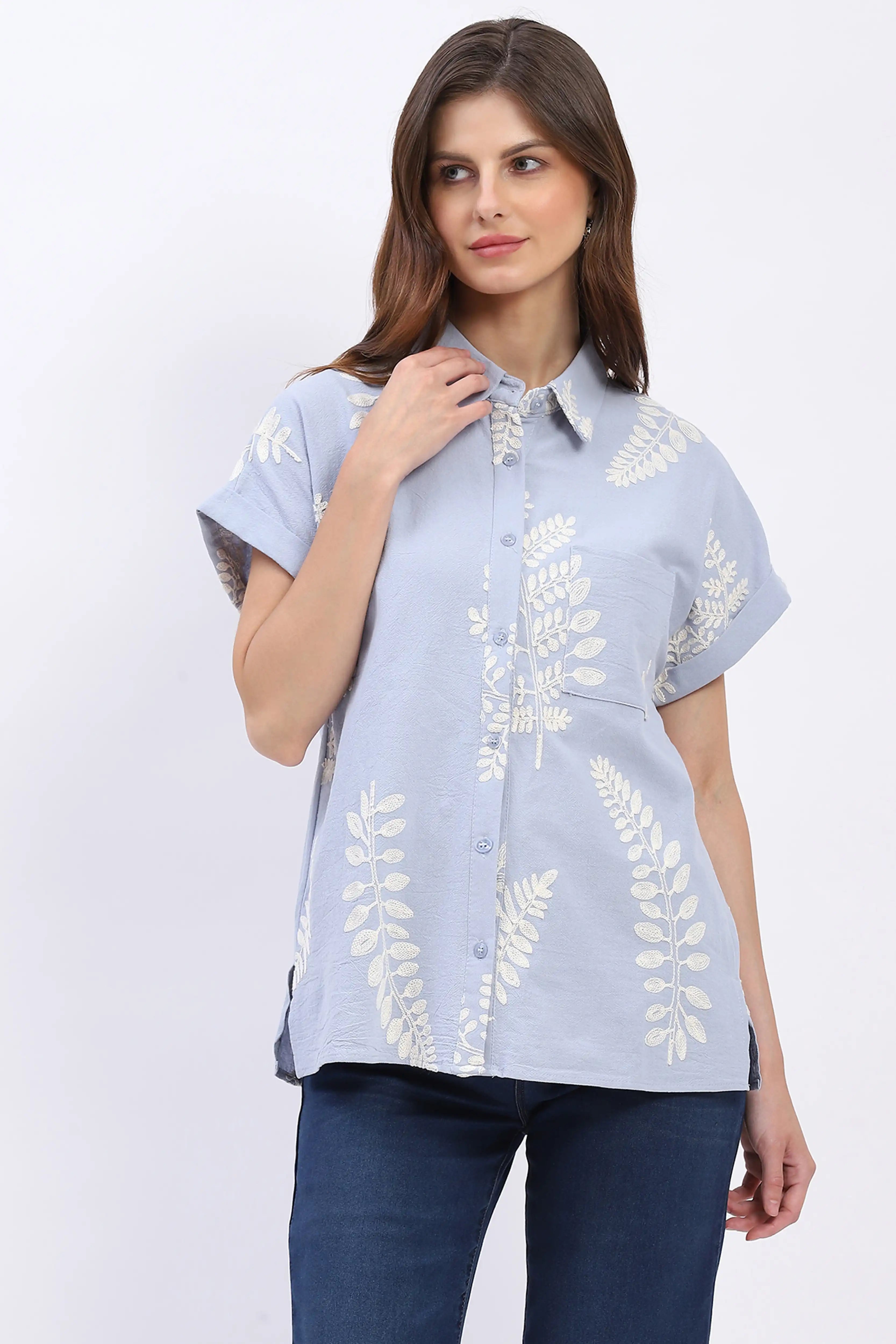 Cotton Boxy Fit Summer Shirt