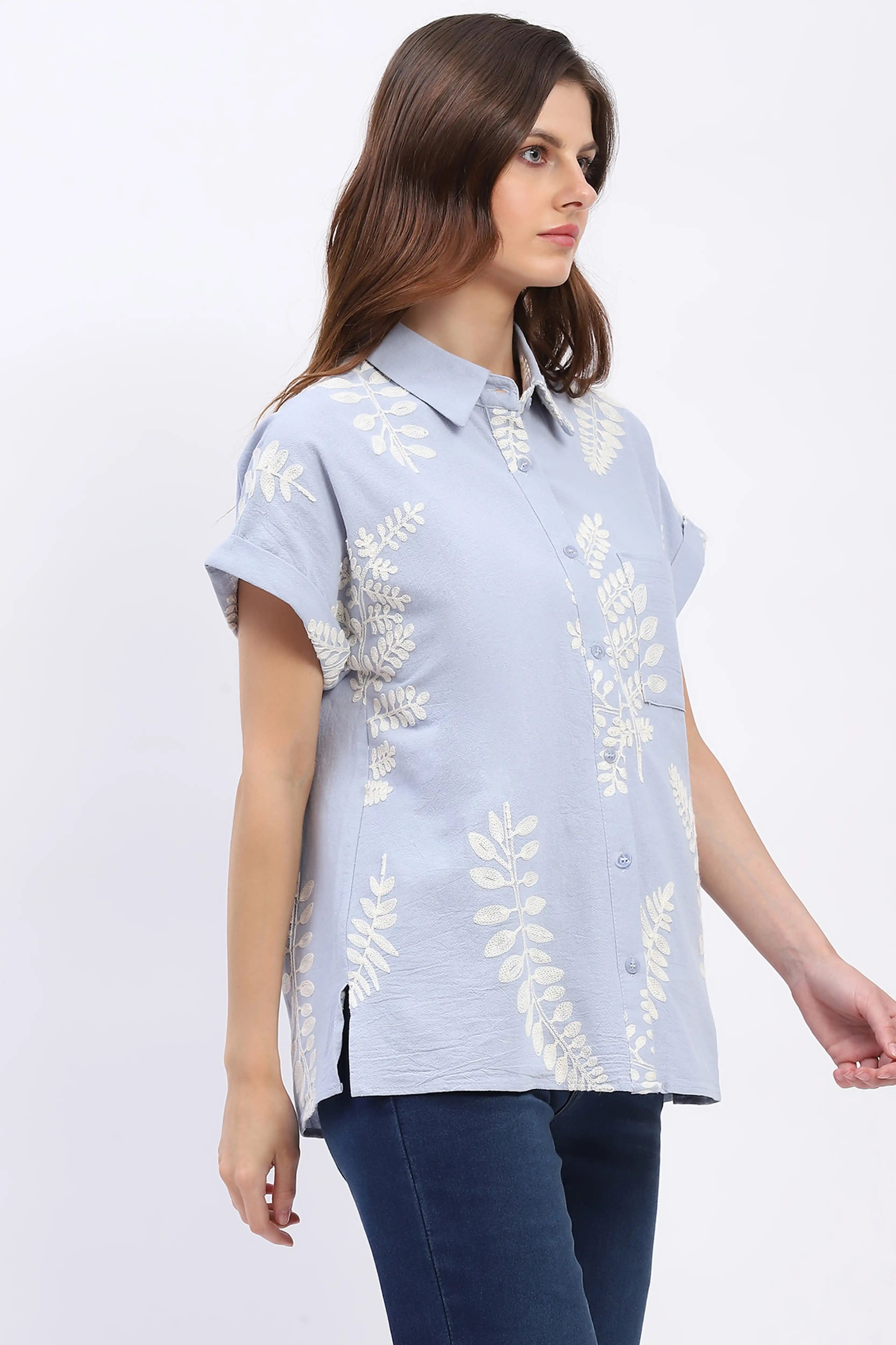 Cotton Boxy Fit Summer Shirt