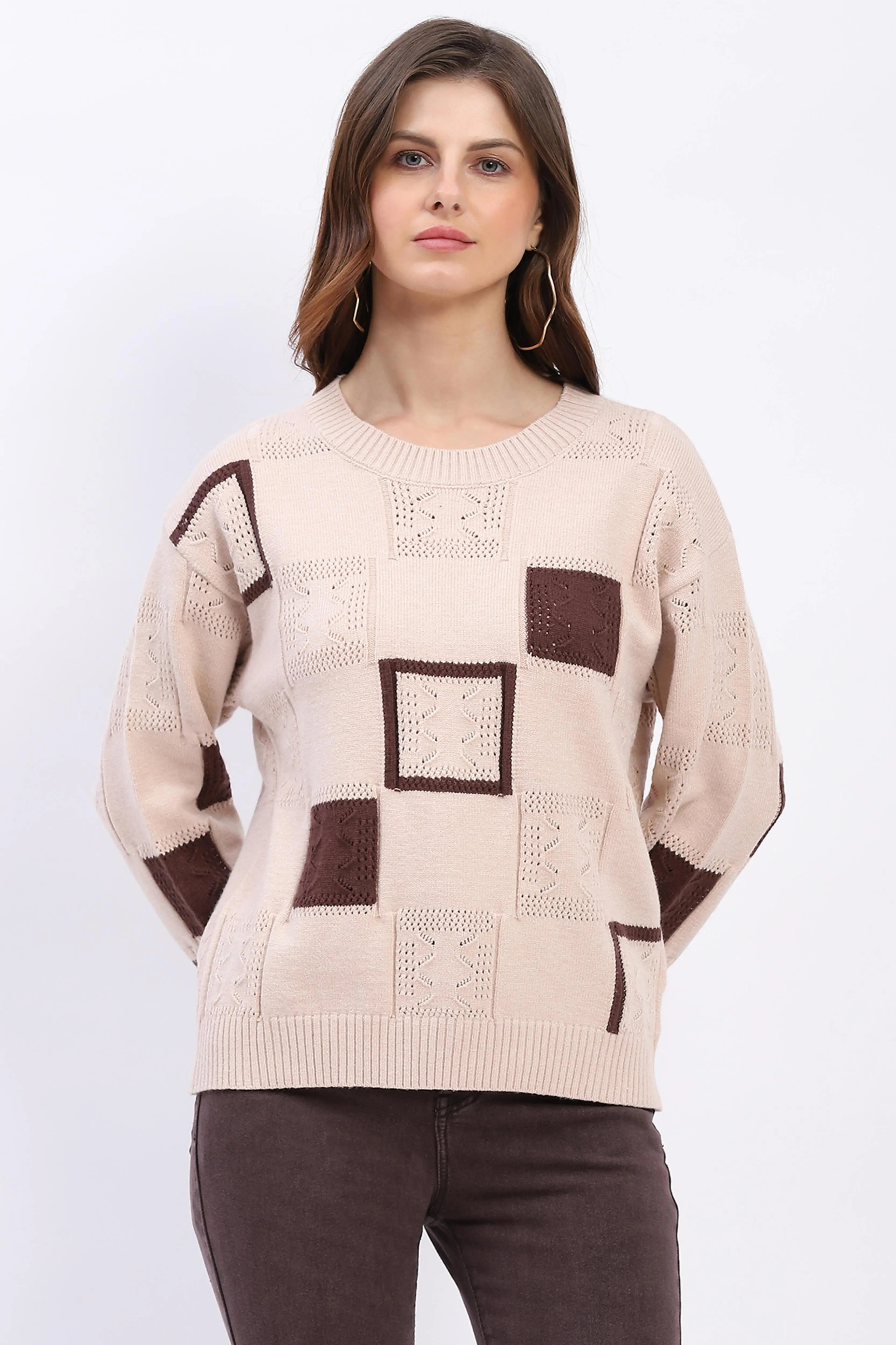 Earthy Checkered Pullover - Global Republic
