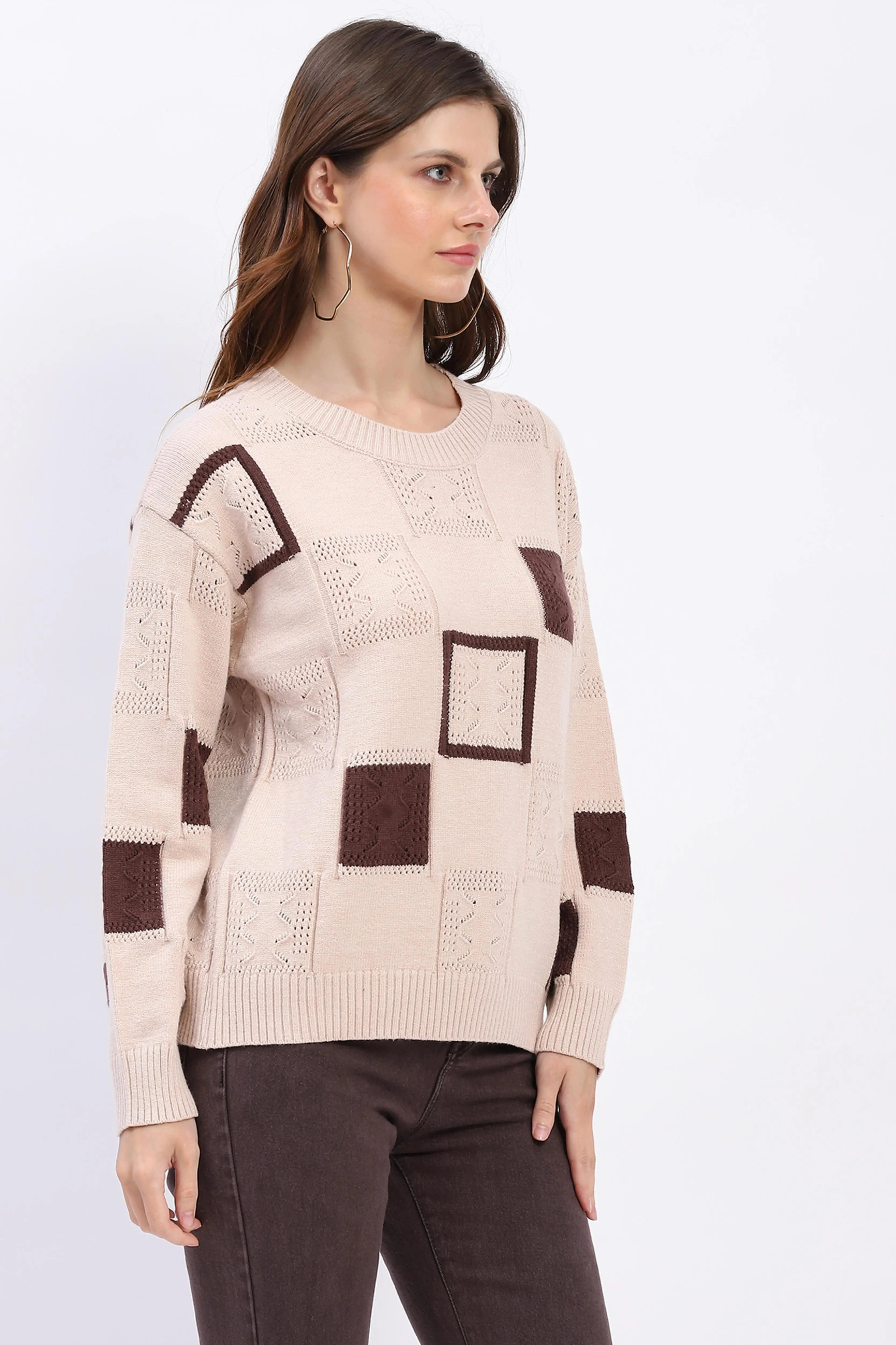 Earthy Checkered Pullover - Global Republic