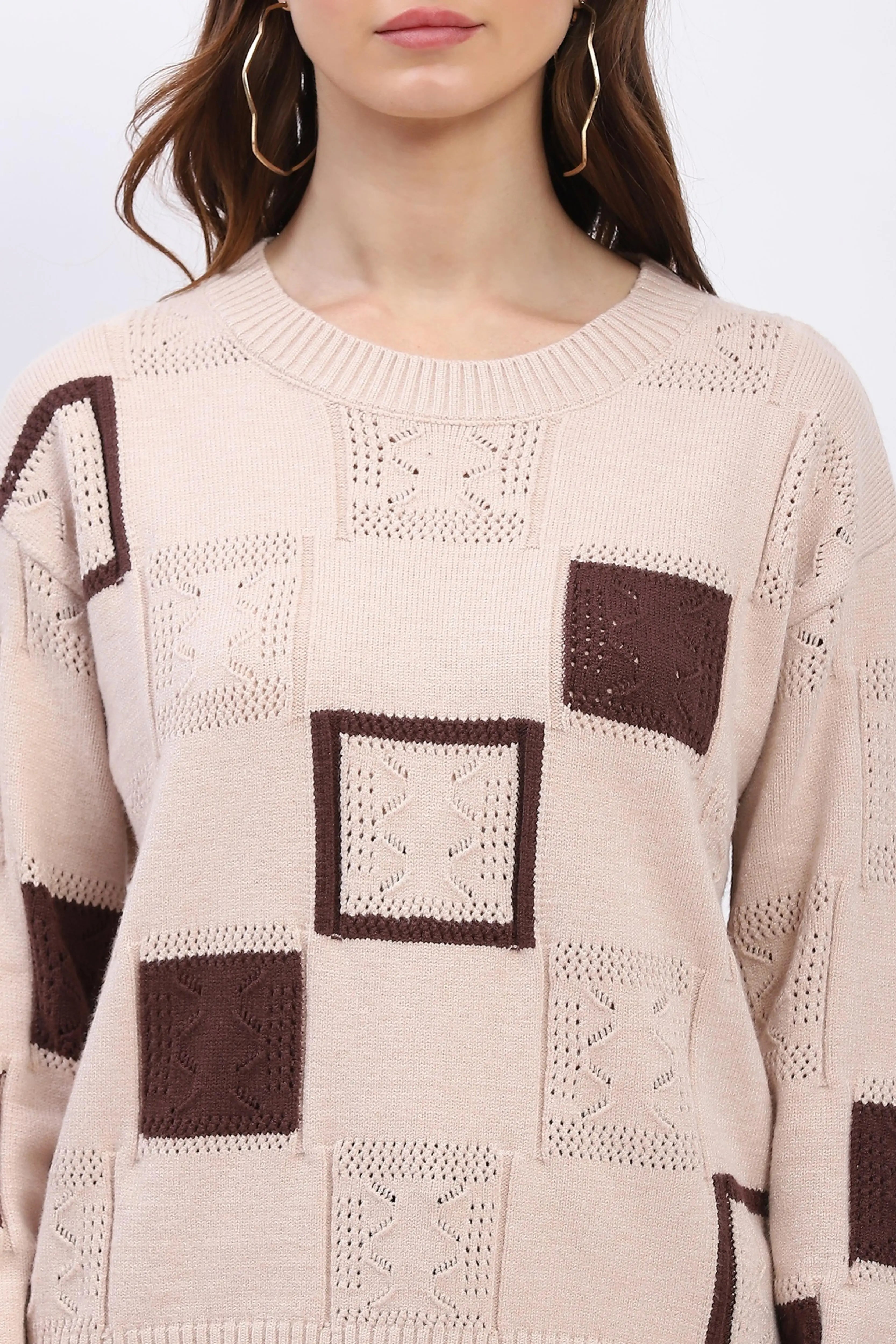 Earthy Checkered Pullover - Global Republic