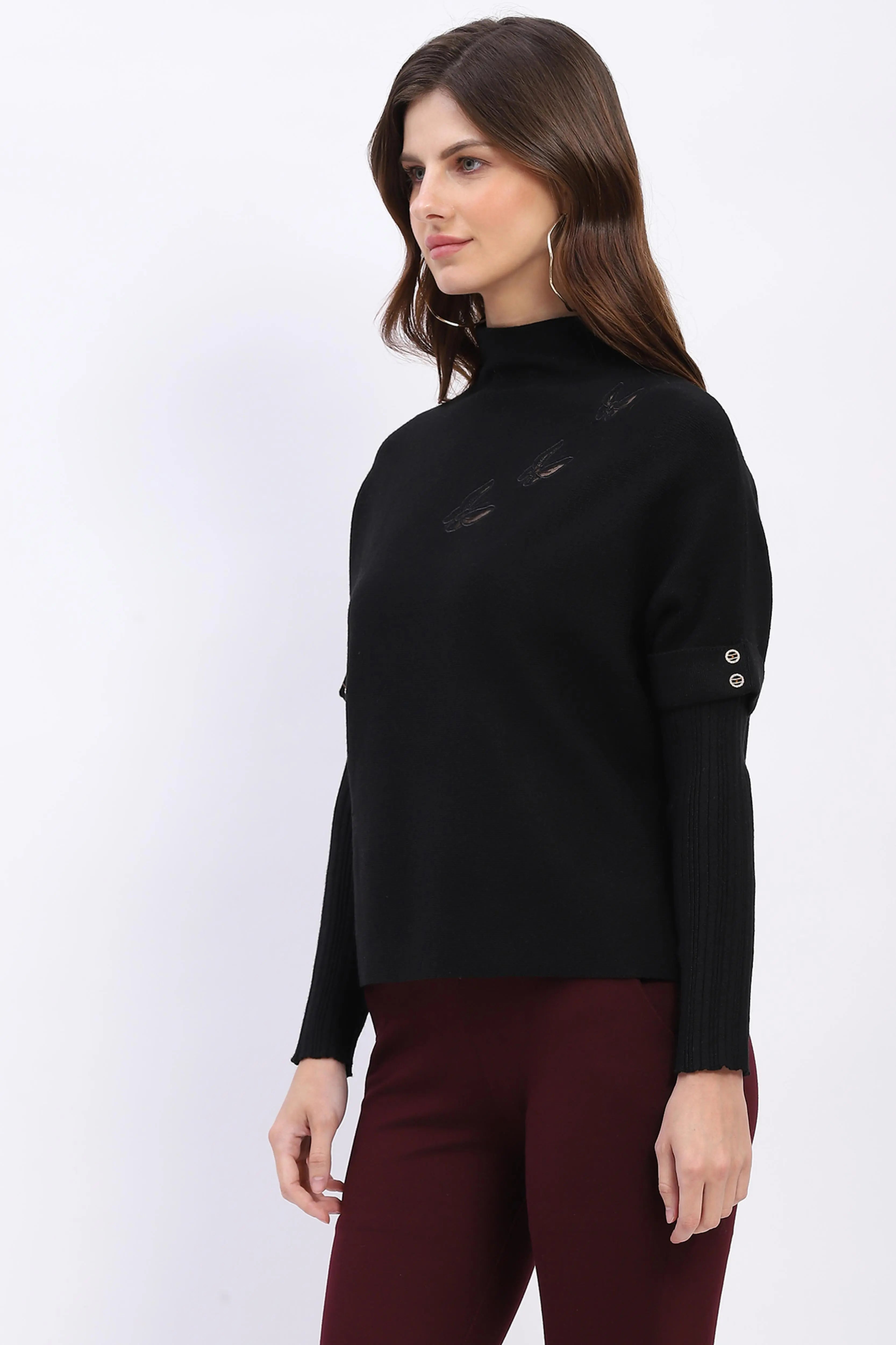 Butterfly Embroidered Pullover - Global Republic