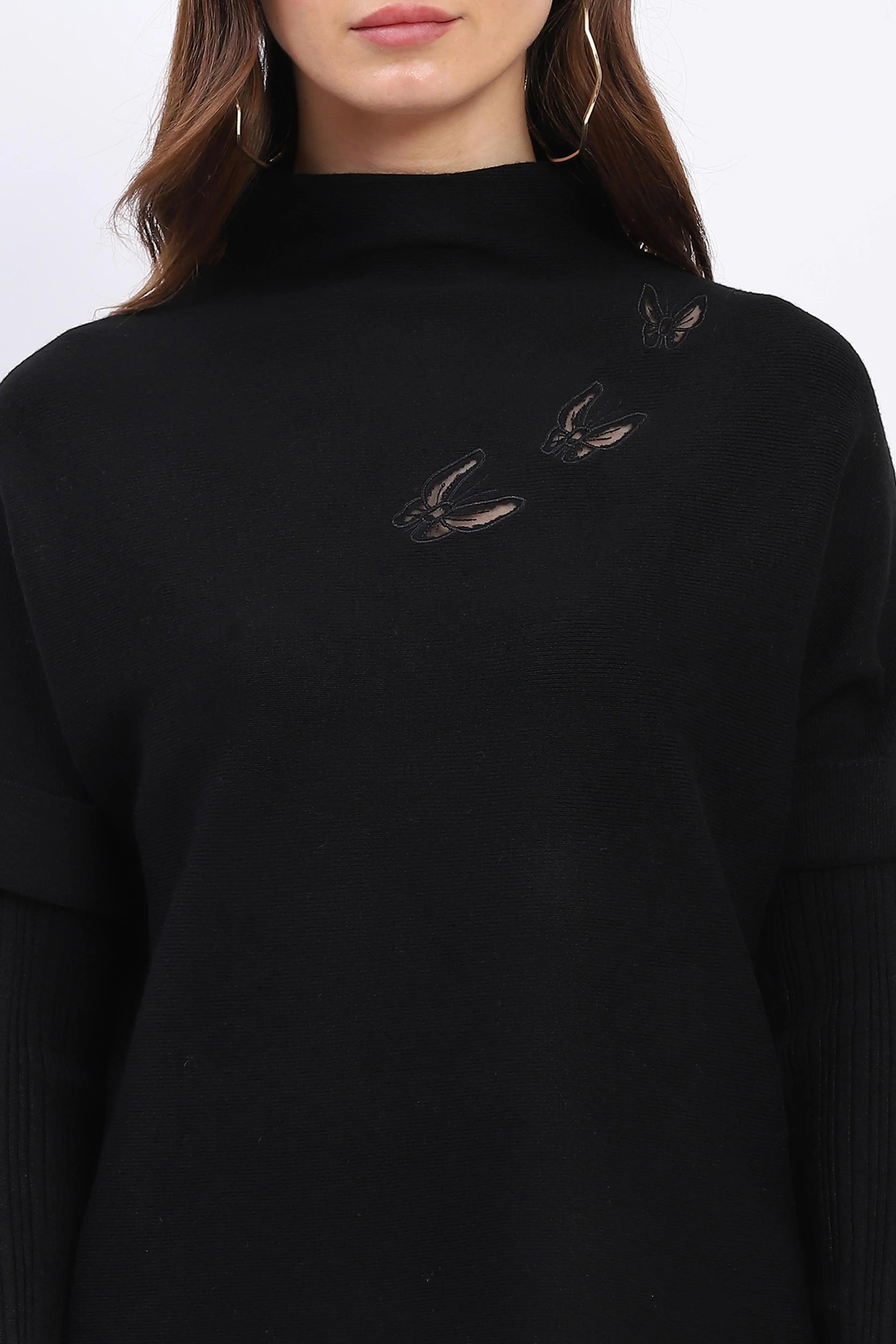 Butterfly Embroidered Pullover - Global Republic