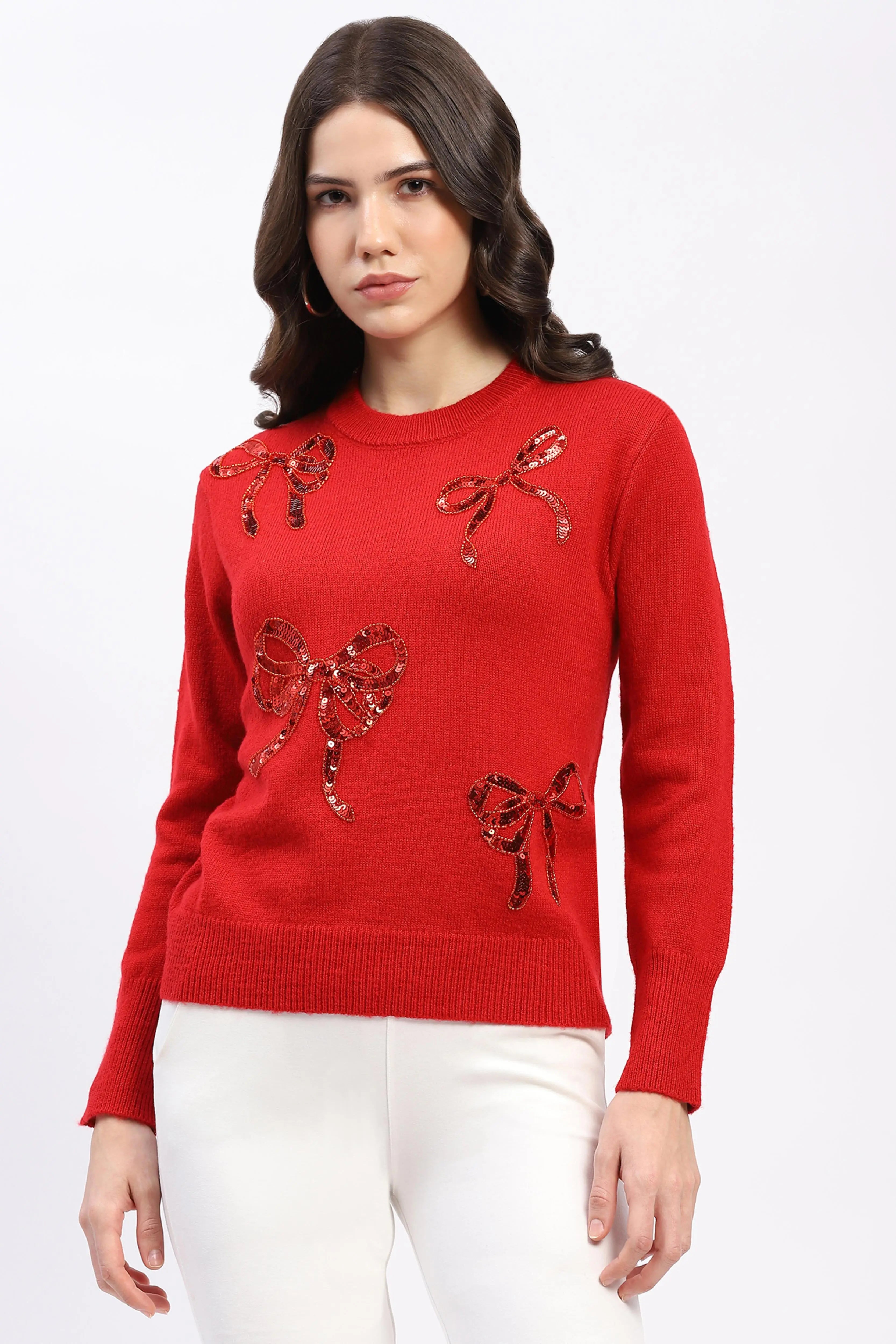 Embellished Wool Blend Pullover - Global Republic