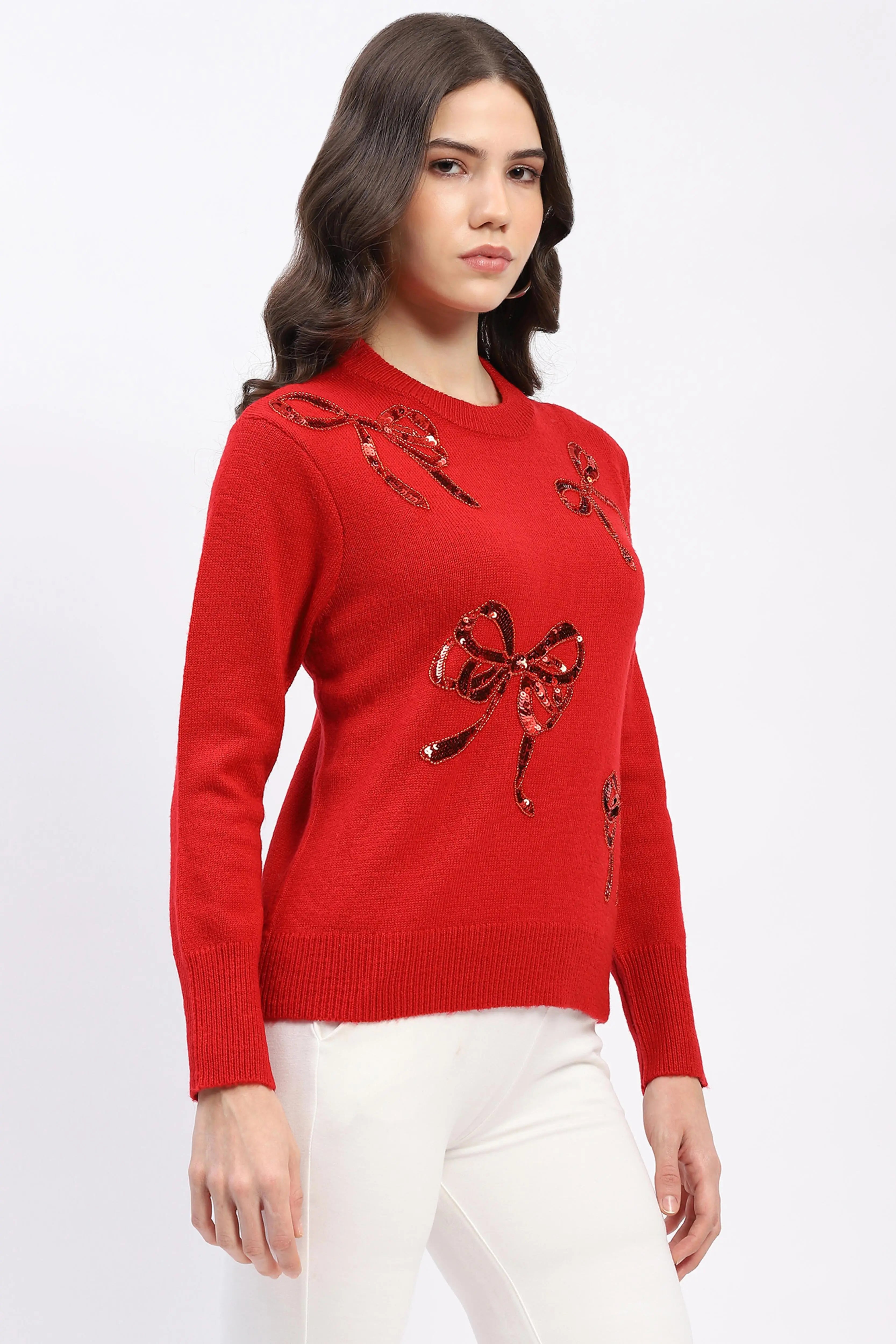Embellished Wool Blend Pullover - Global Republic