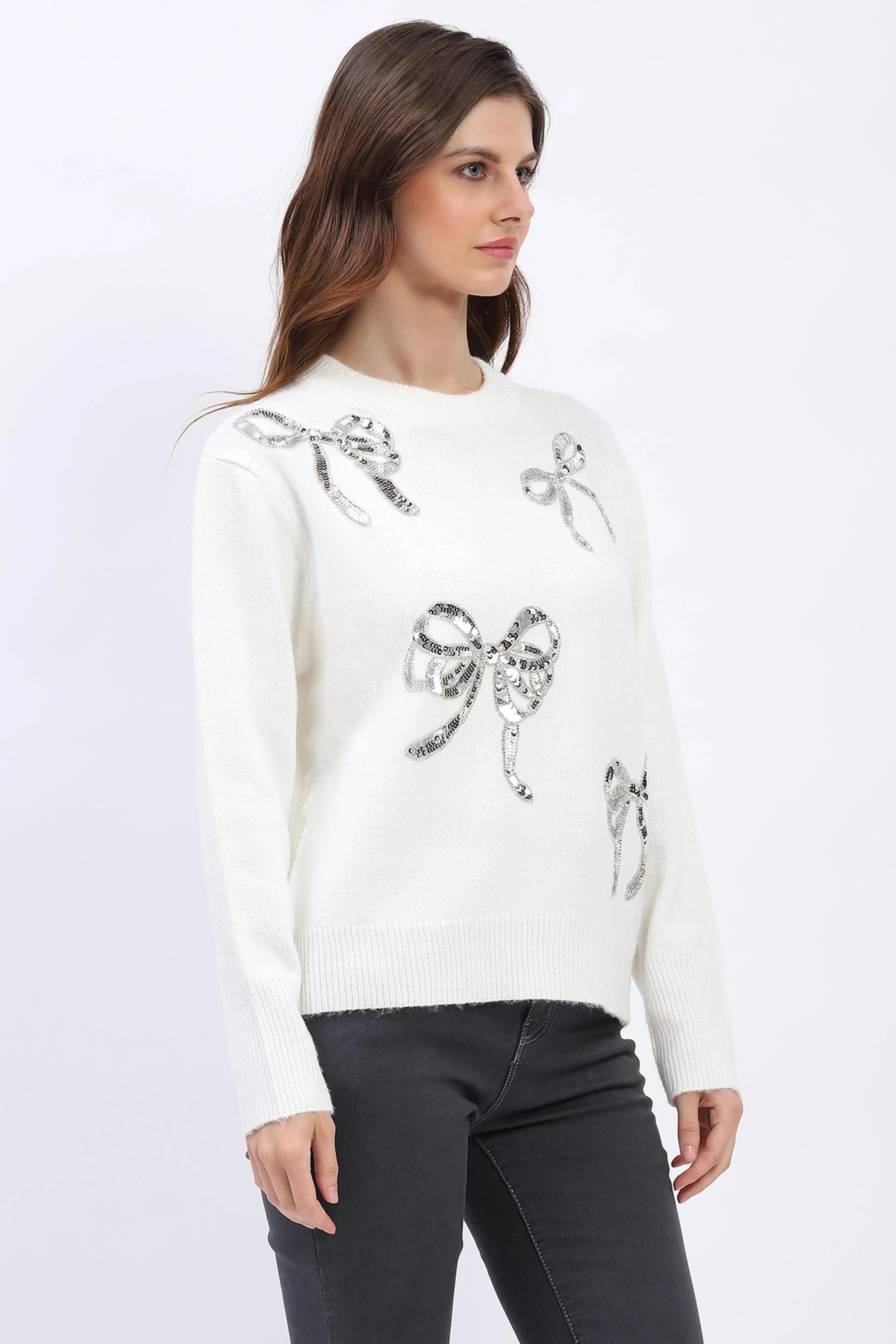 Embellished Wool Blend Pullover - Global Republic