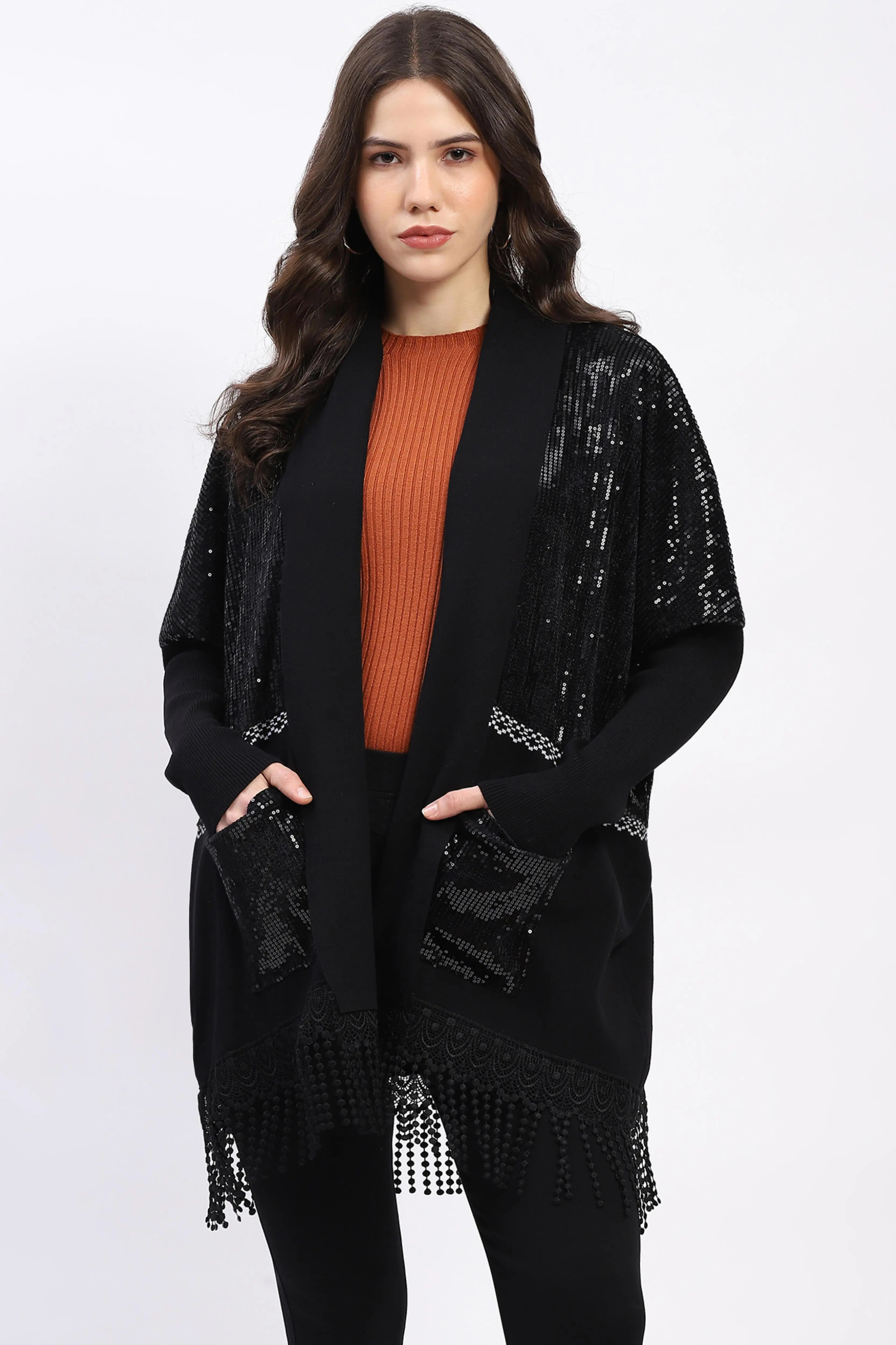 Winter Sequined Party Shrug - Global Republic