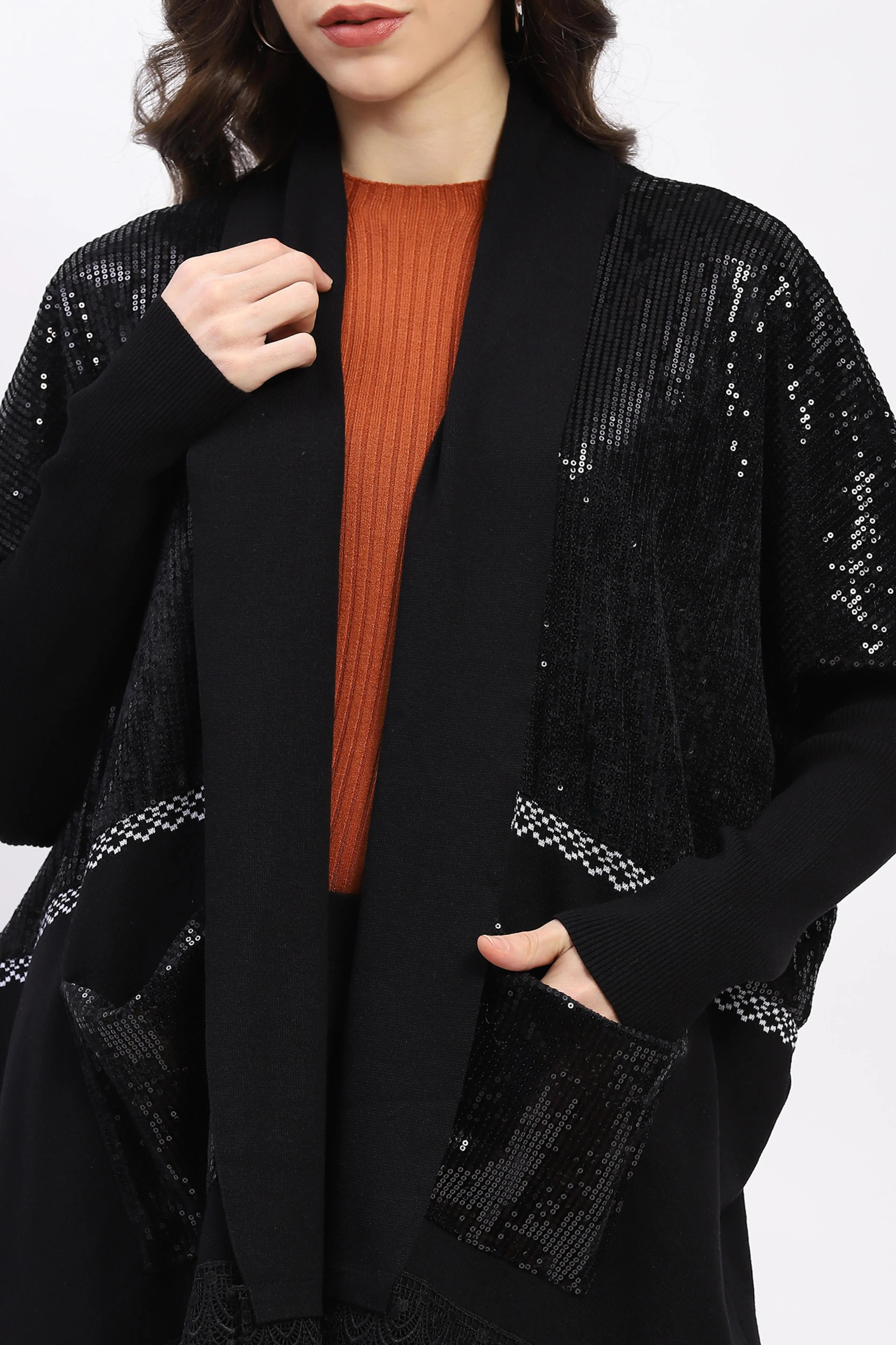 Winter Sequined Party Shrug - Global Republic