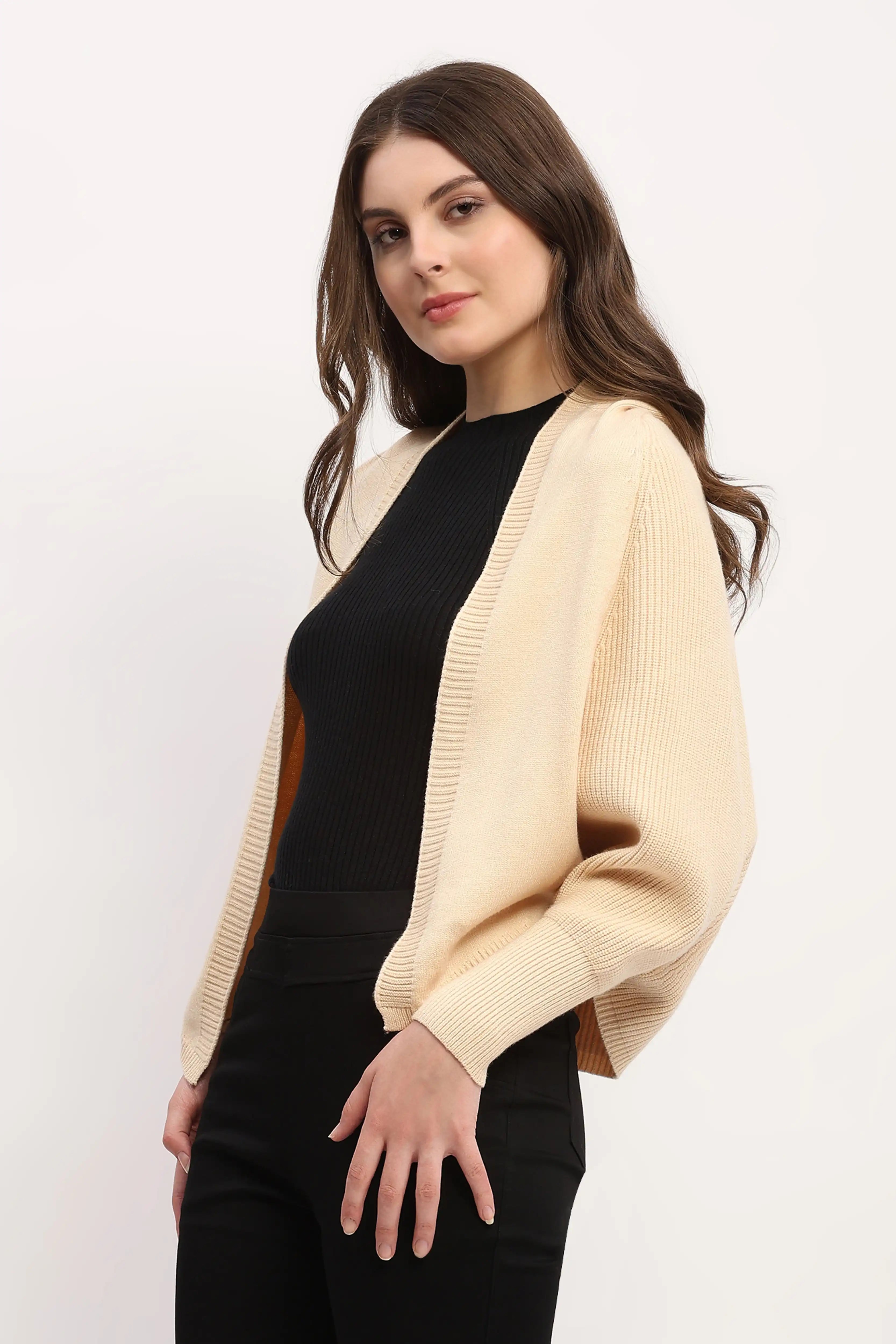 Fawn Hooded Winter Shrug