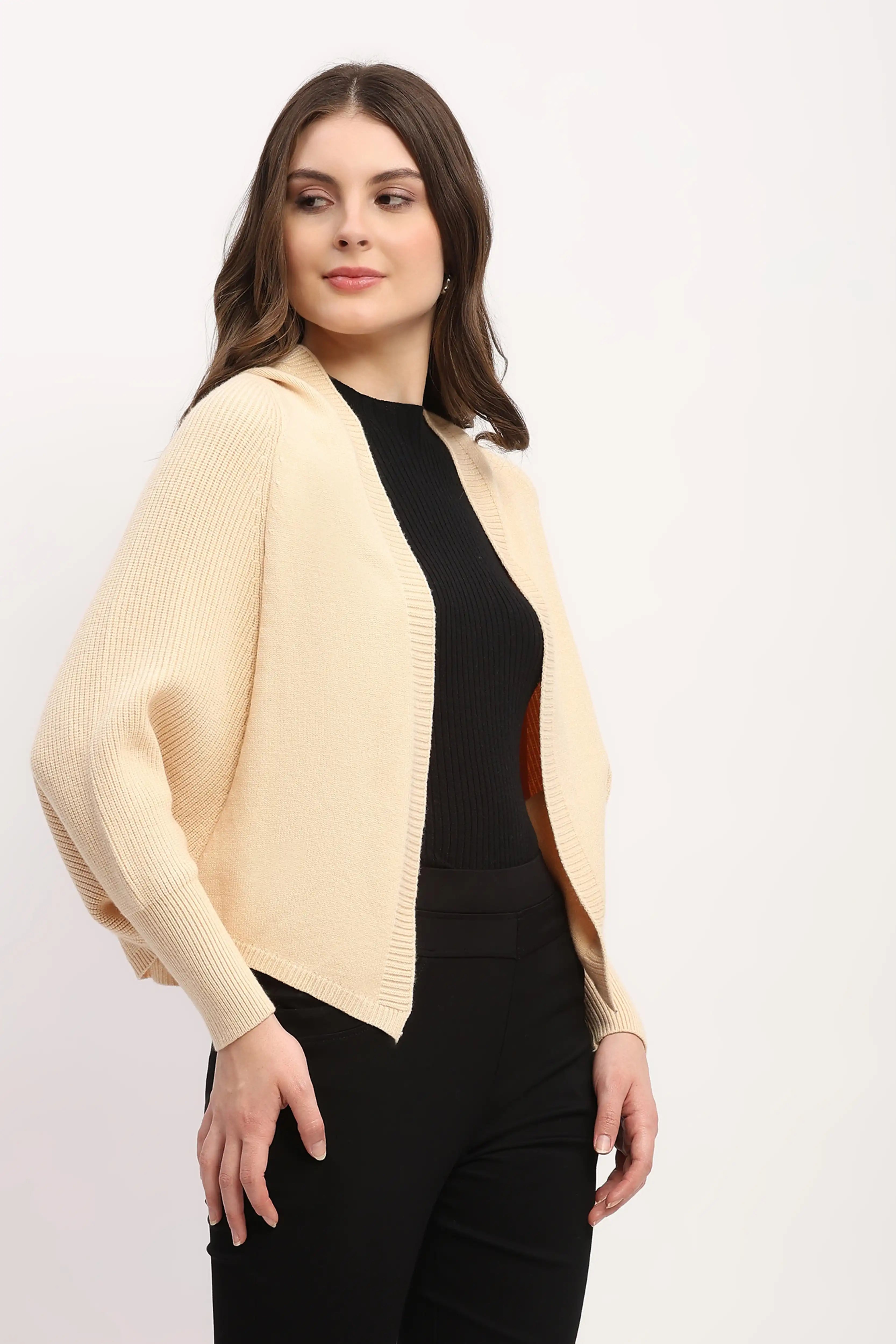 Fawn Hooded Winter Shrug