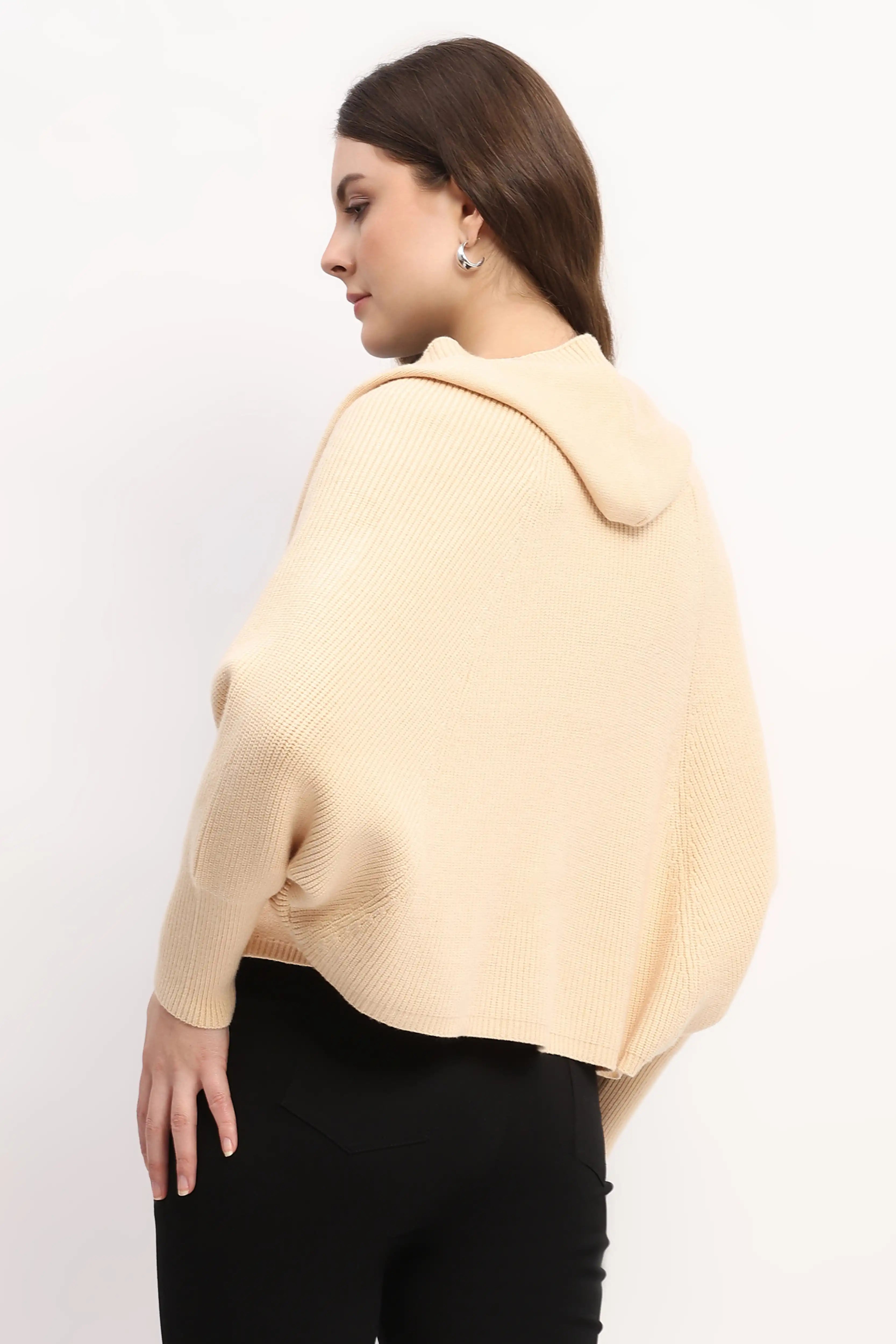 Fawn Hooded Winter Shrug