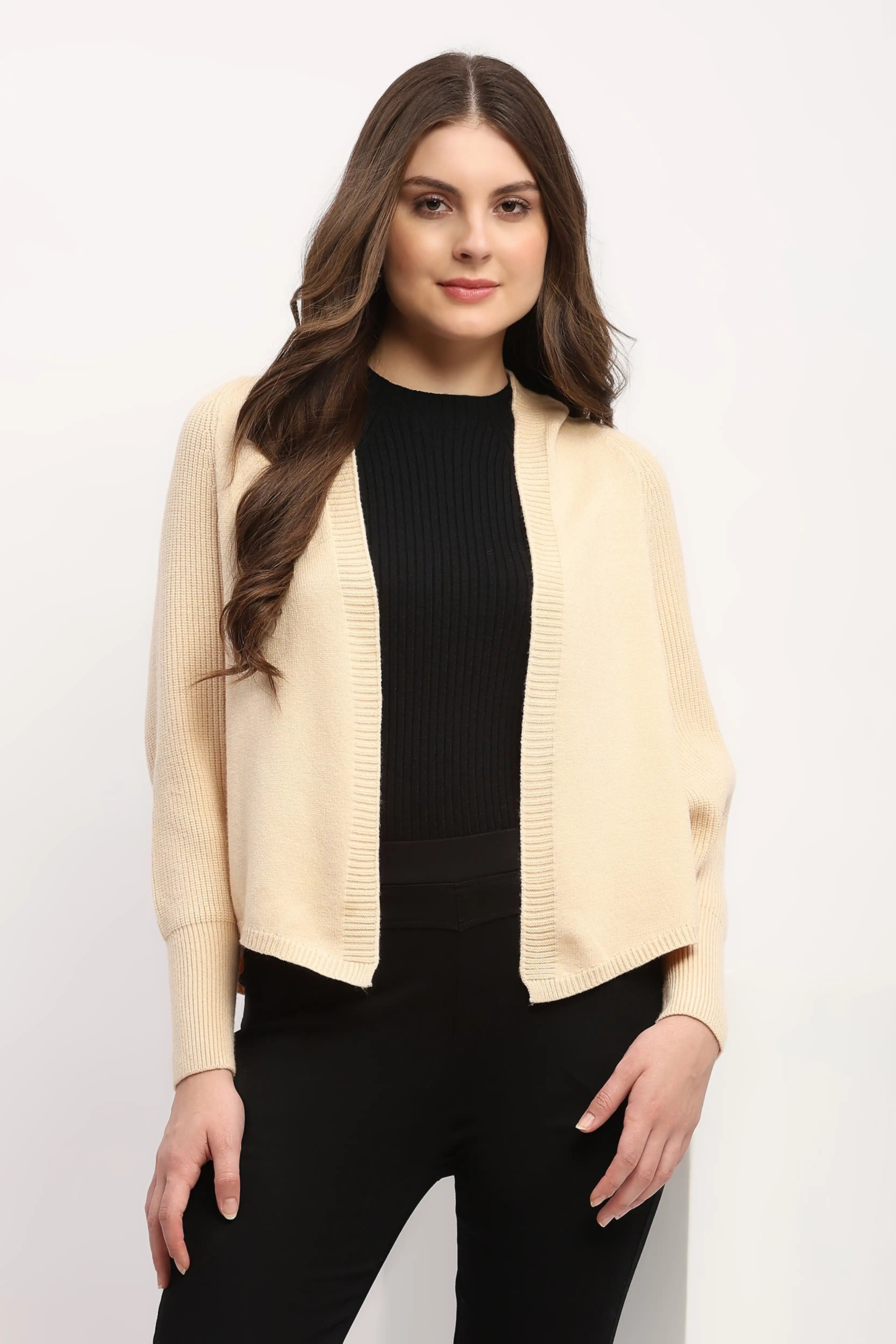 Fawn Hooded Winter Shrug