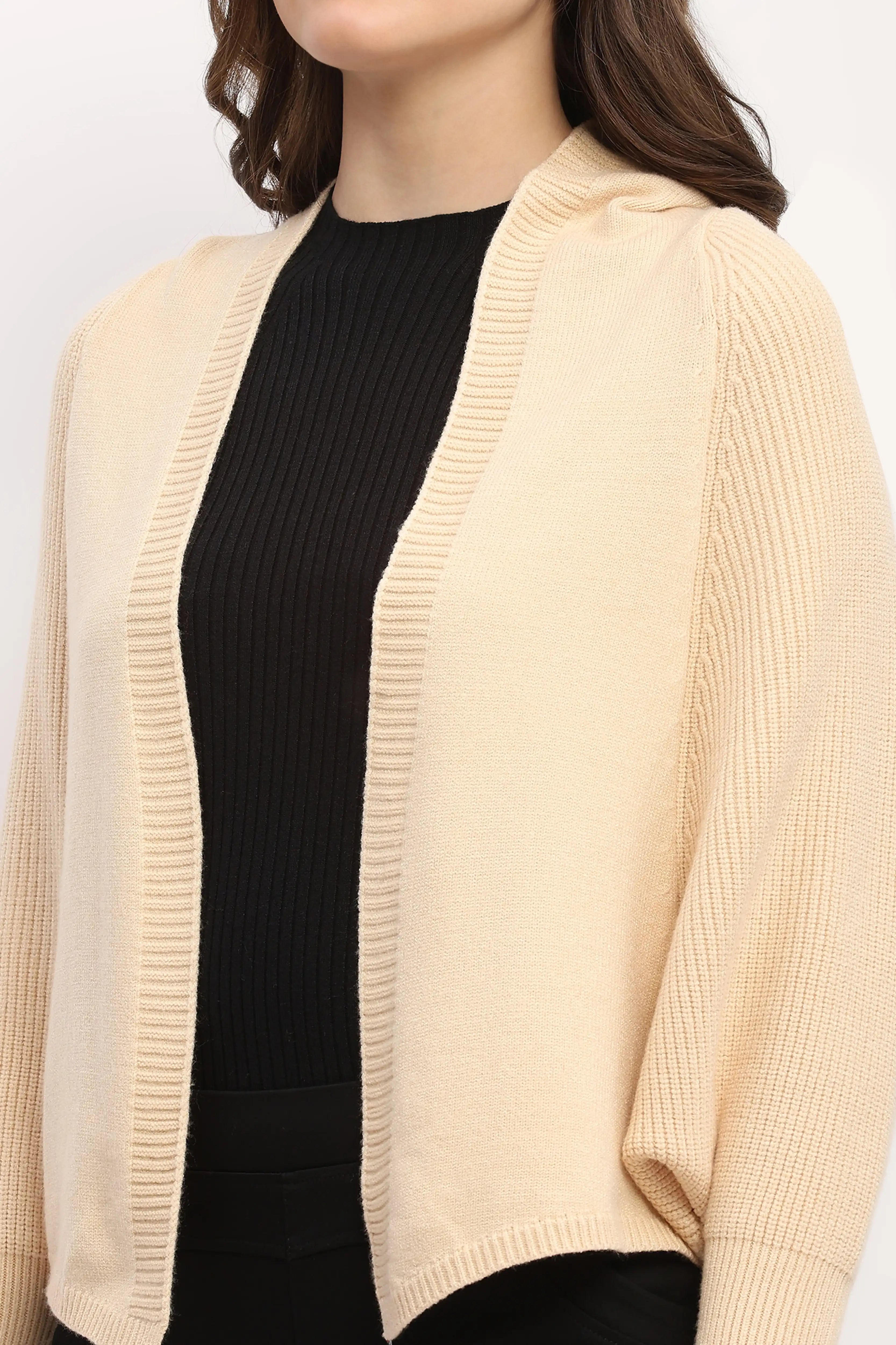 Fawn Hooded Winter Shrug