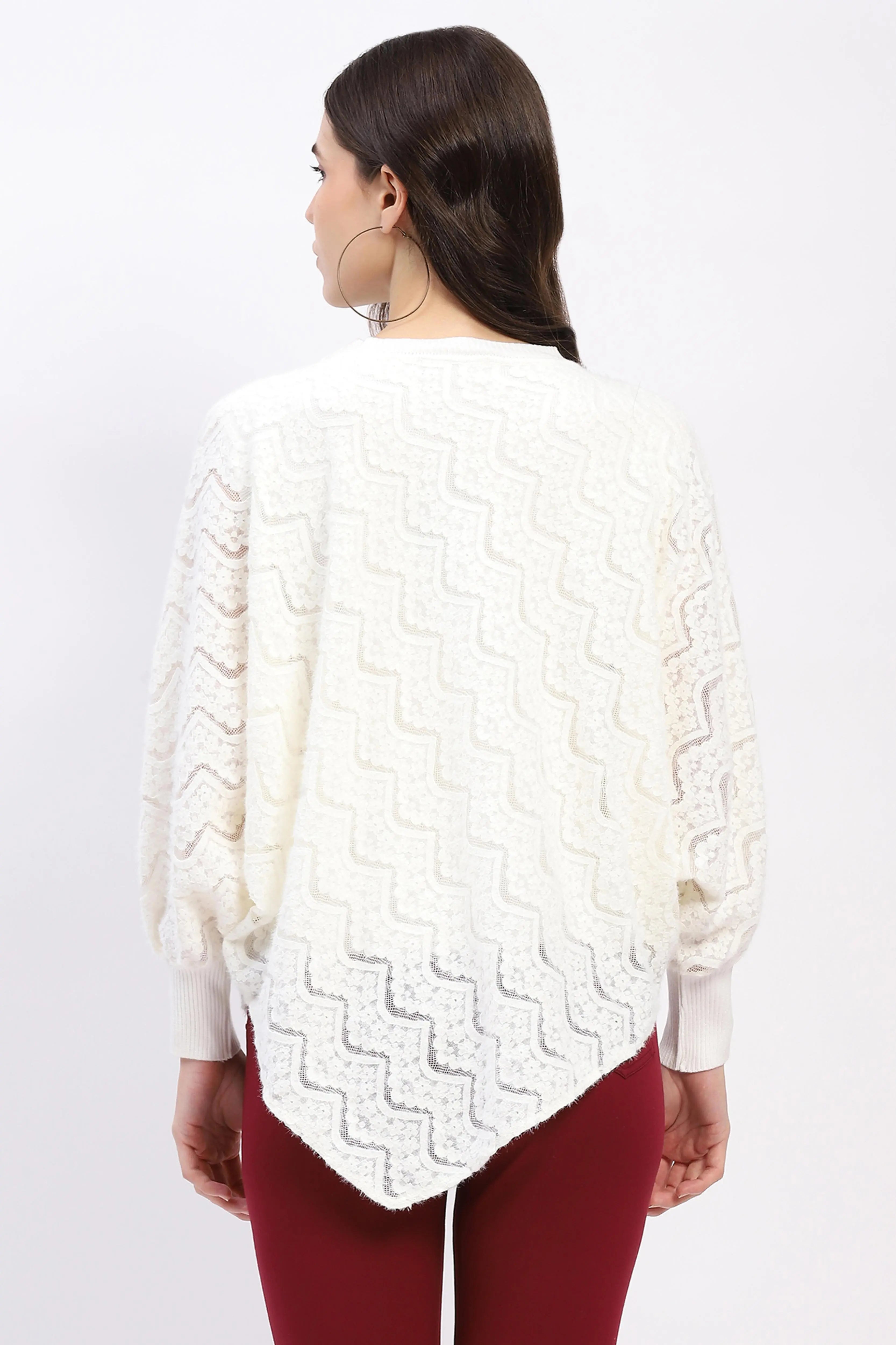 Lace Winter Poncho Top - Global Republic