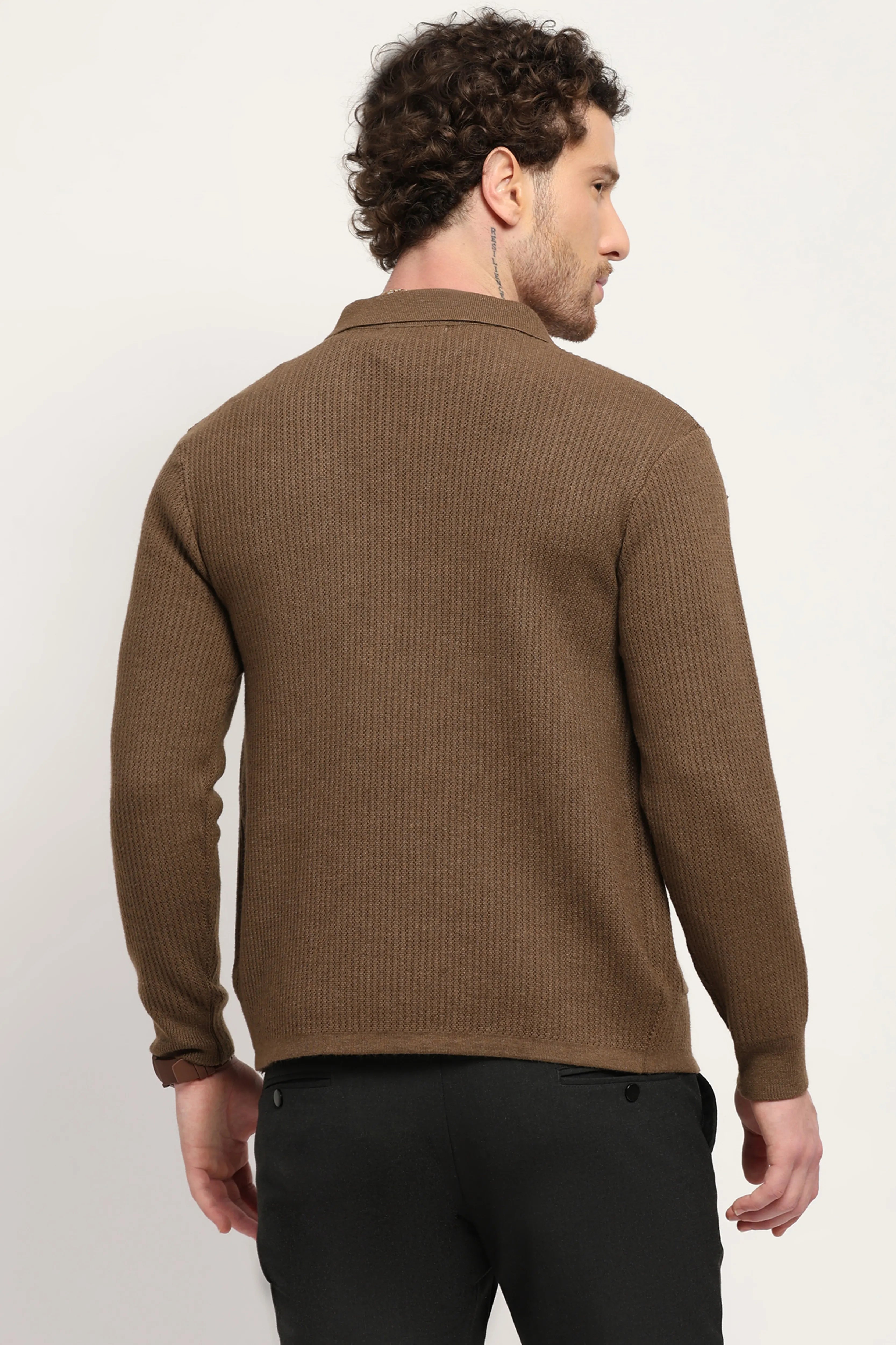 Solid Textured Winter Shacket