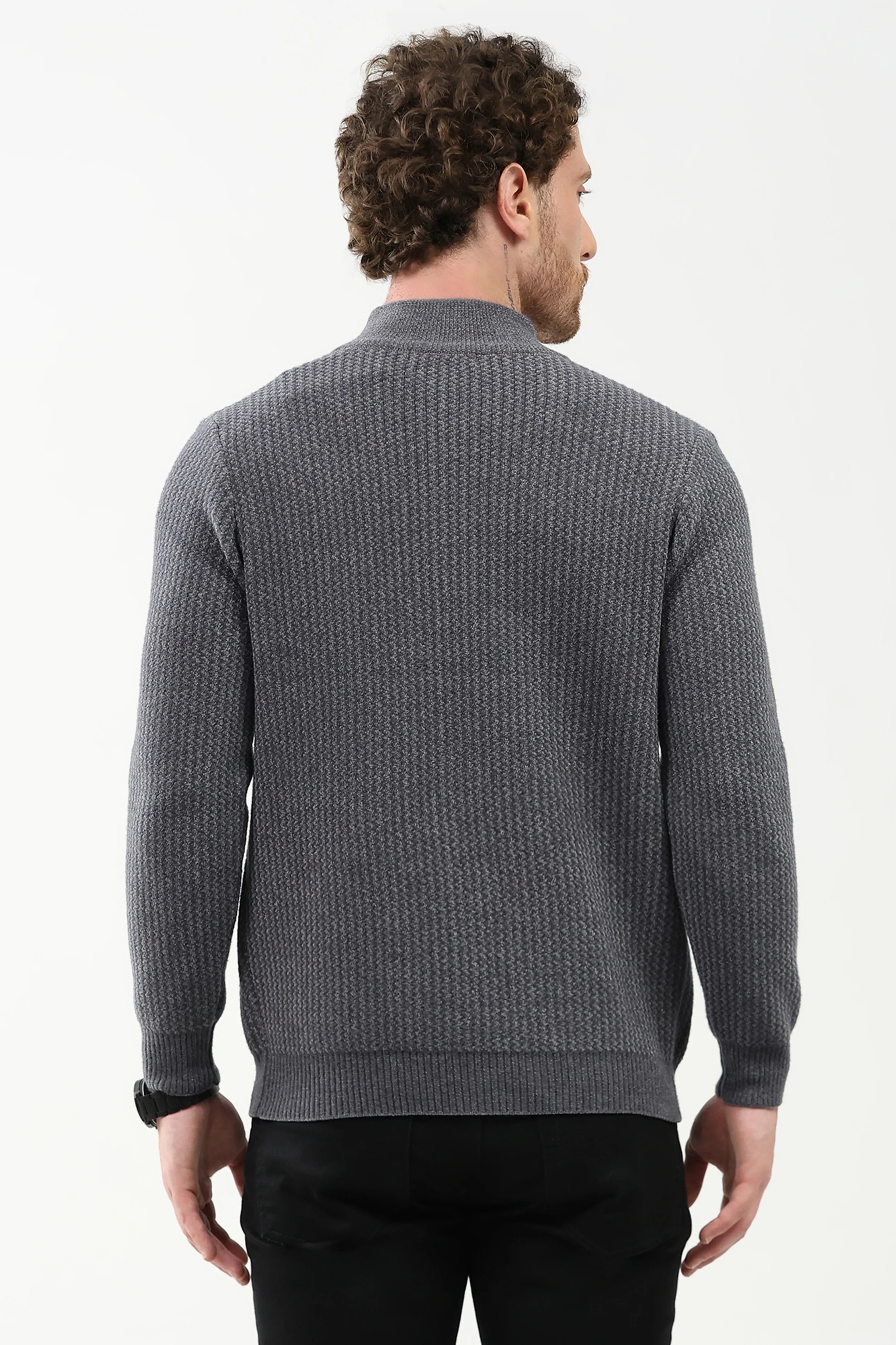 Woven Pattern Winter Pullover