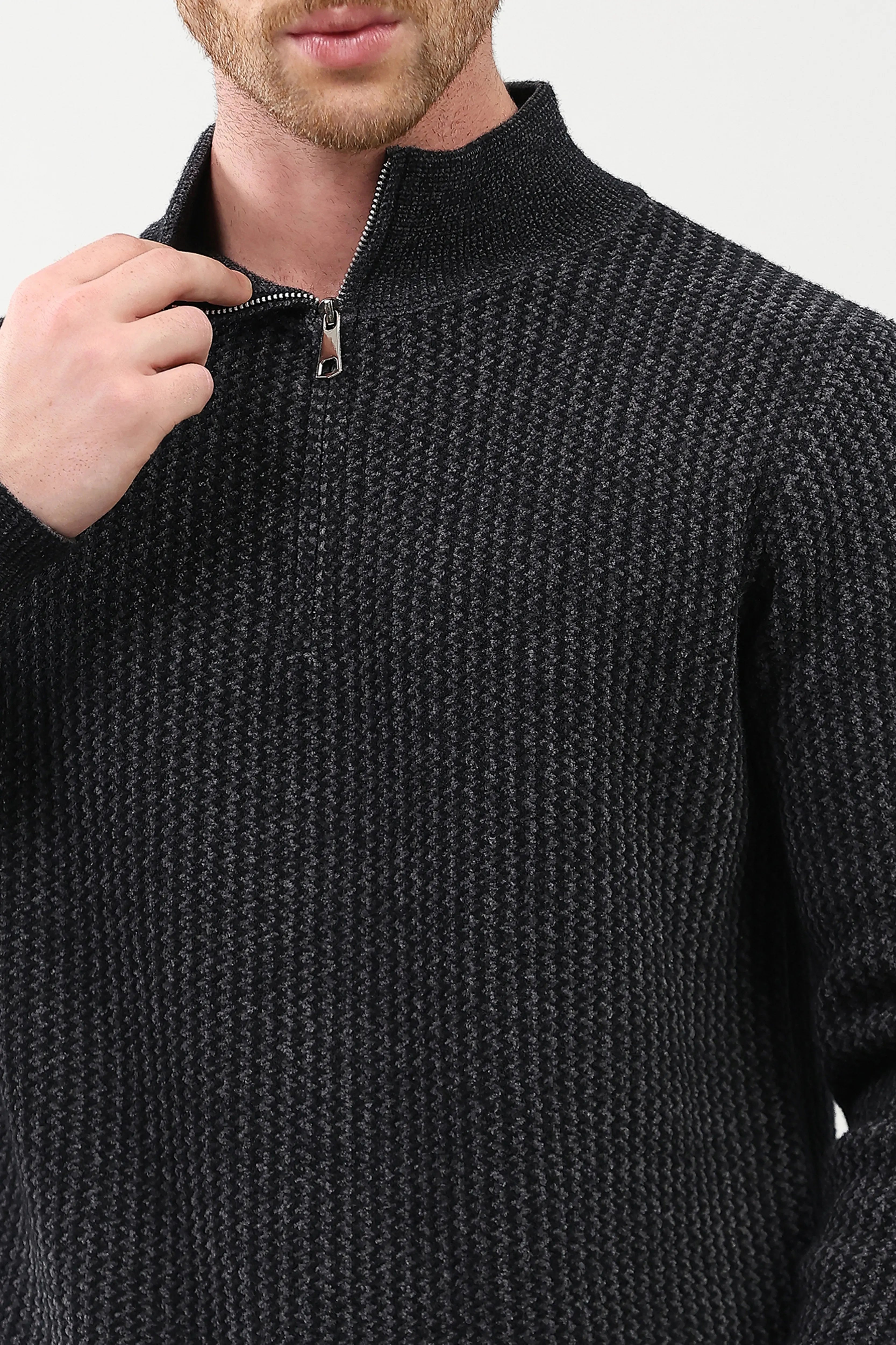Woven Pattern Winter Pullover - Global Republic