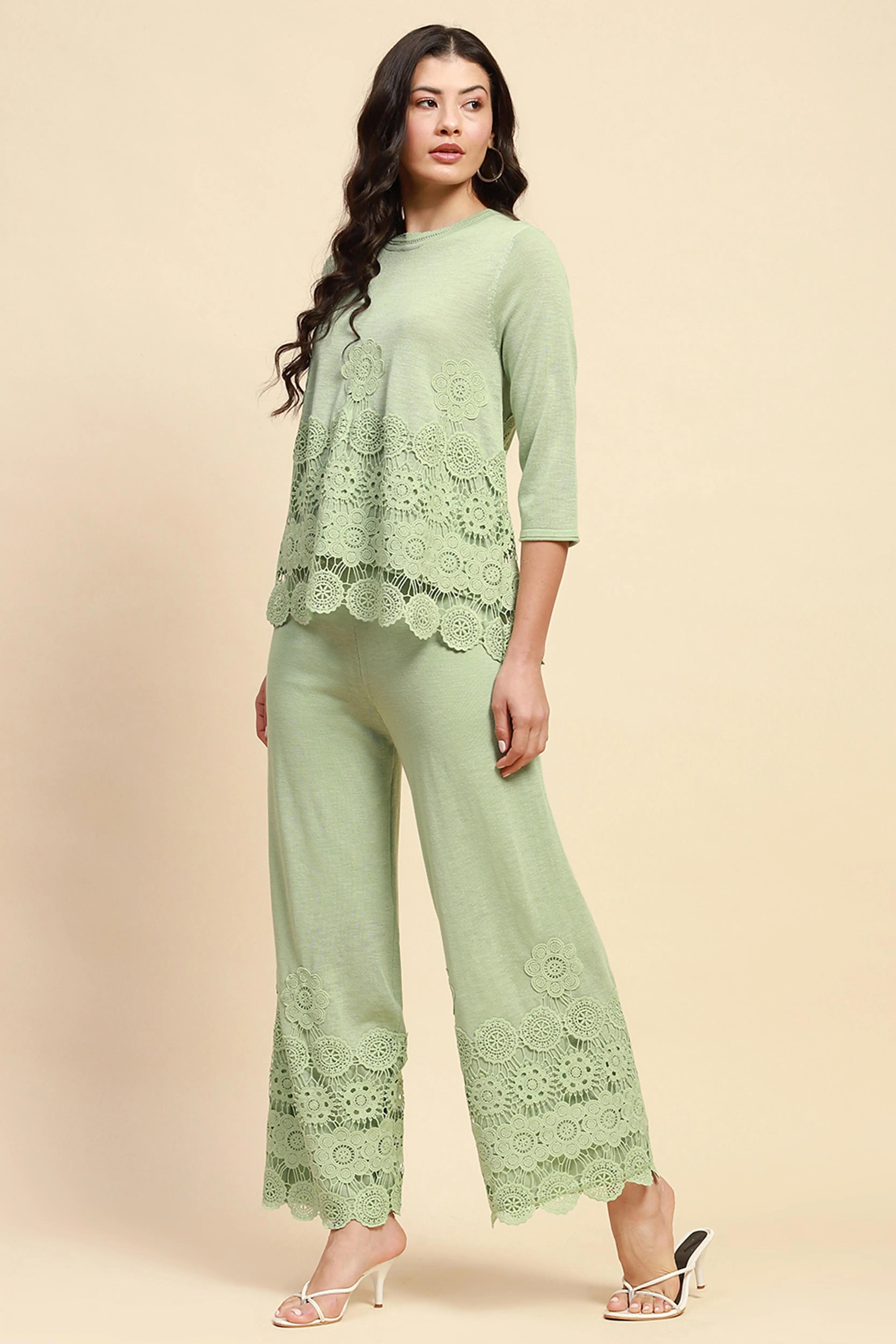 Green Viscose Relaxed Fit Co-ord Sets - Global Republic