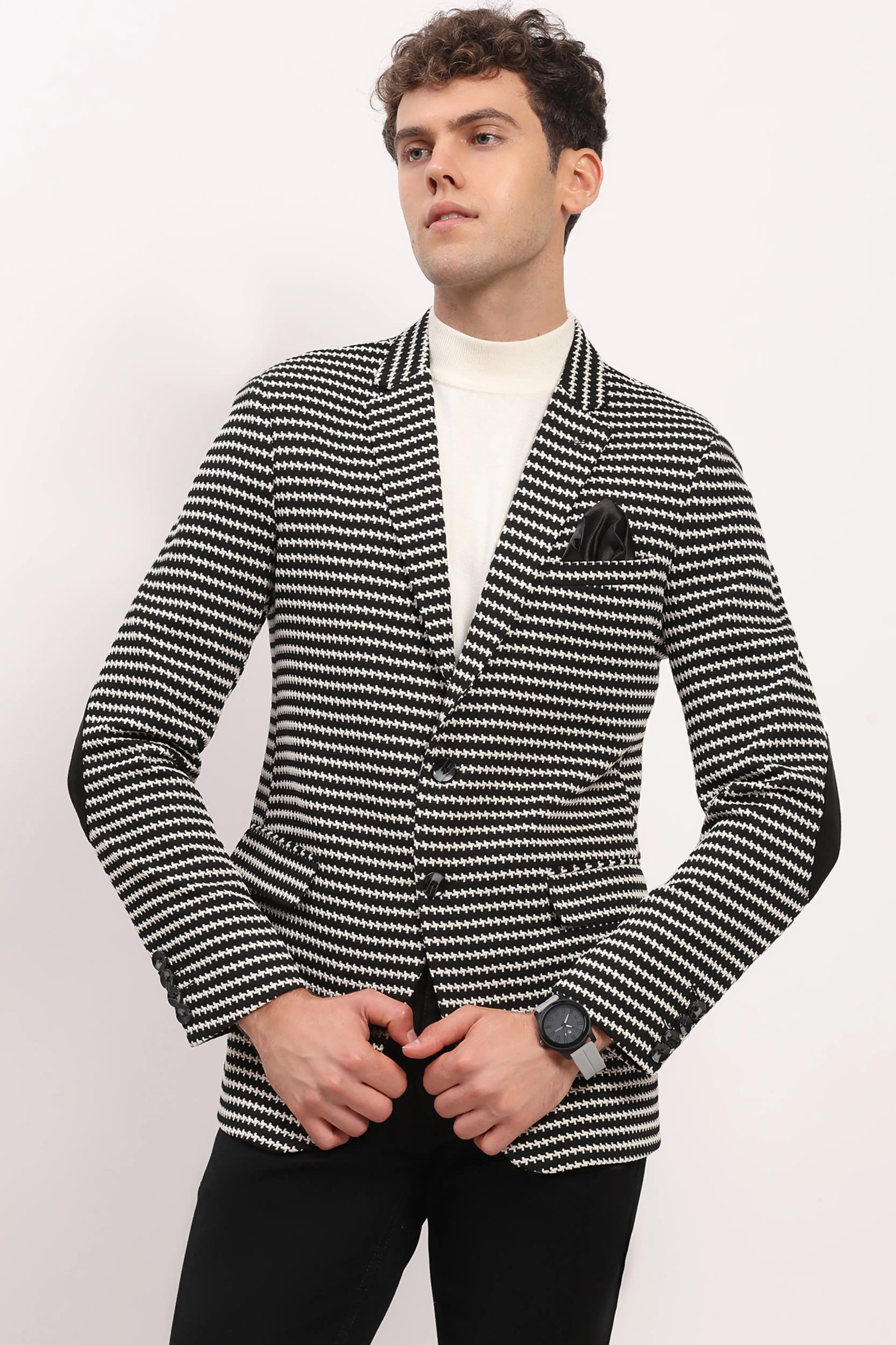 Monochrome Woven Coat