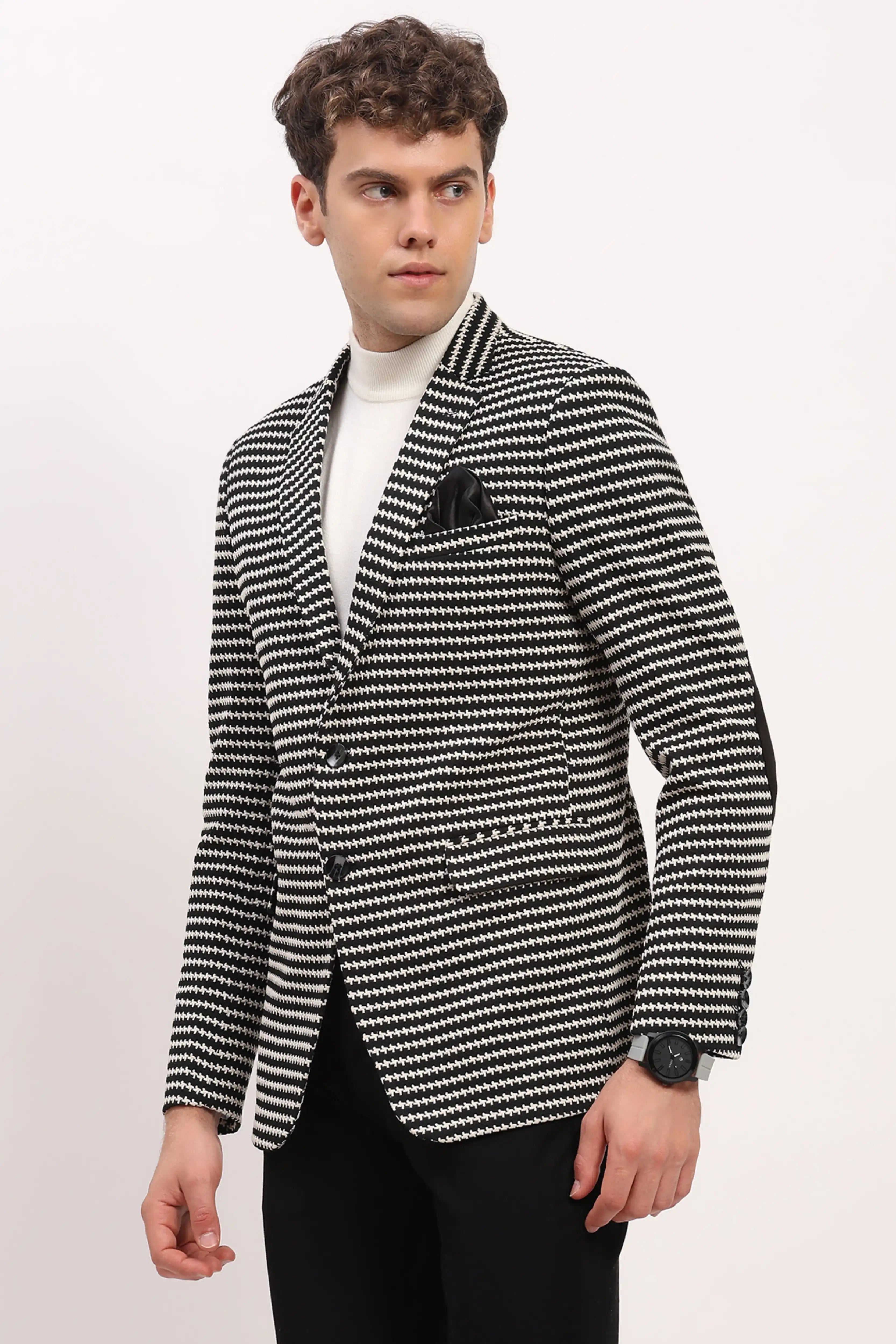 Monochrome Woven Coat
