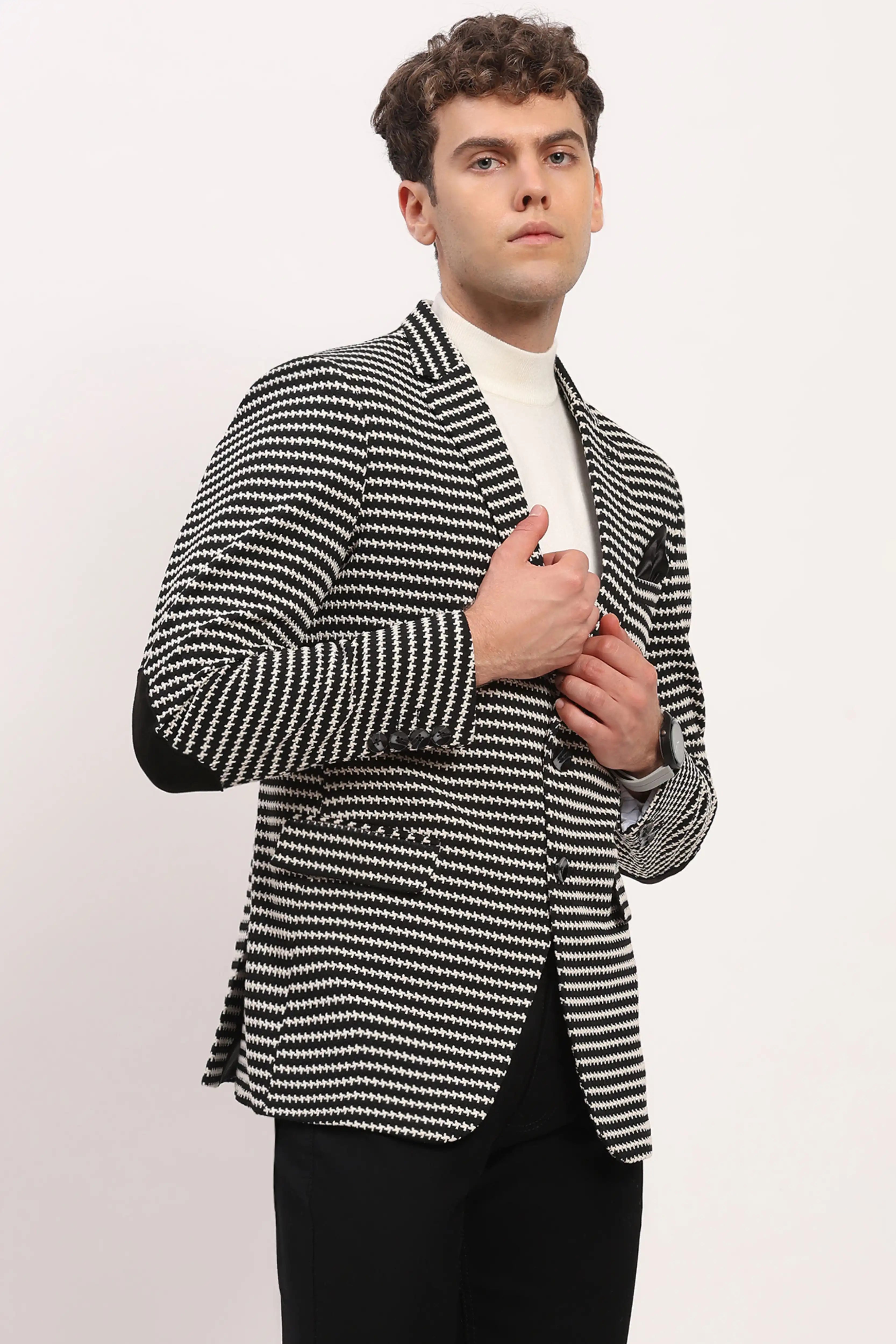 Monochrome Woven Coat