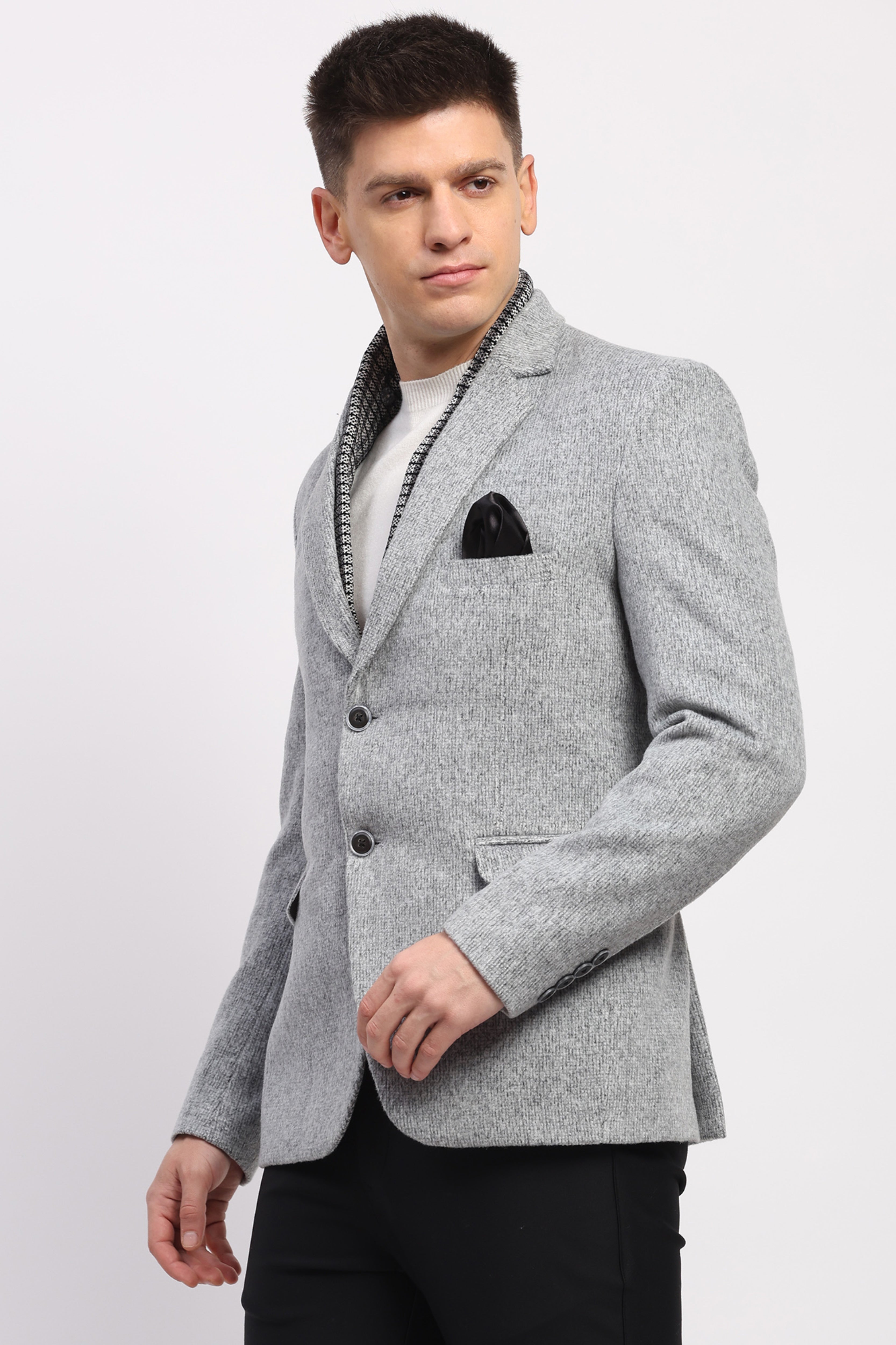 Detachable Muffler Wool-Blend Coat