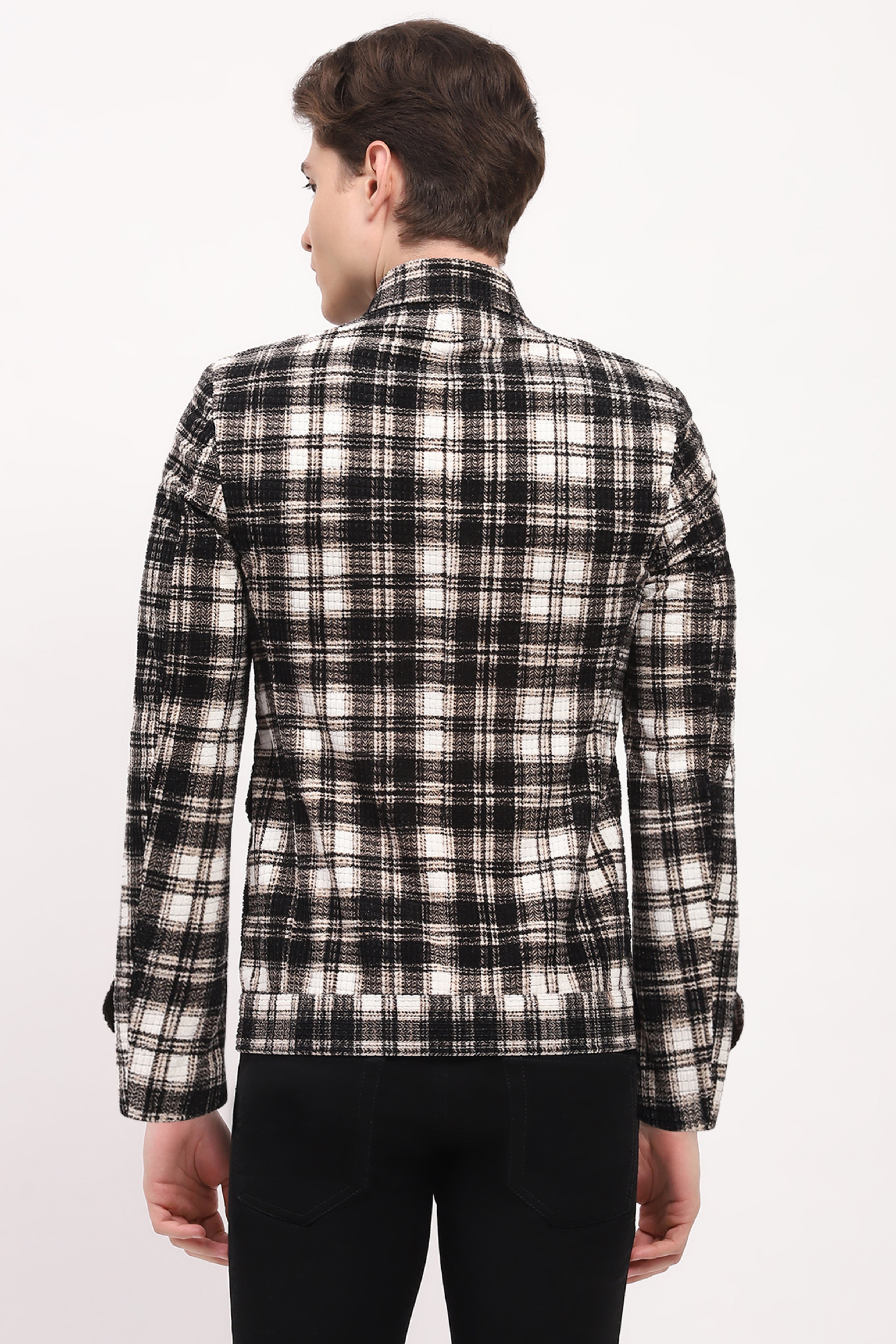 Velveteen Check Jacket