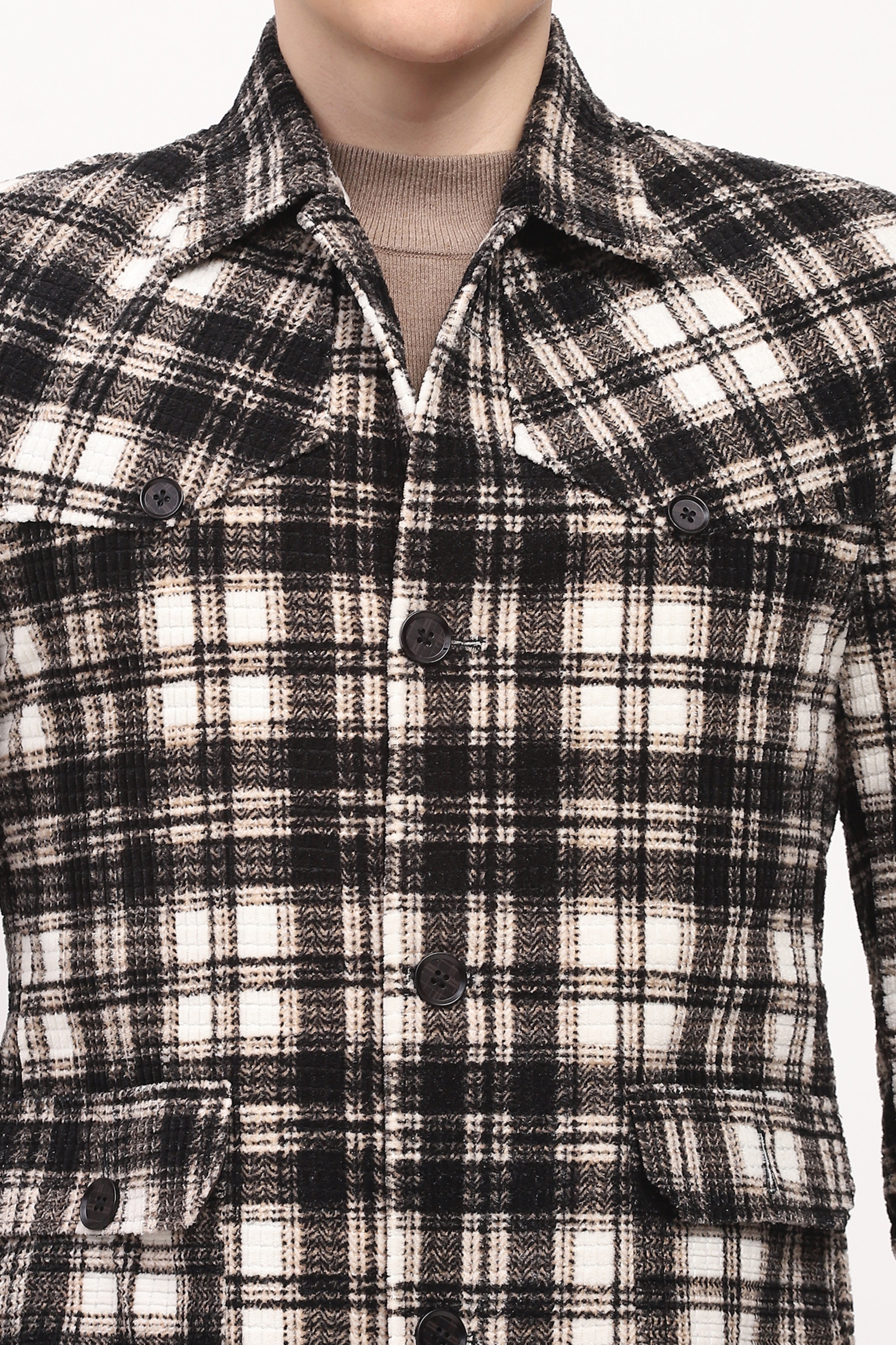 Velveteen Check Jacket