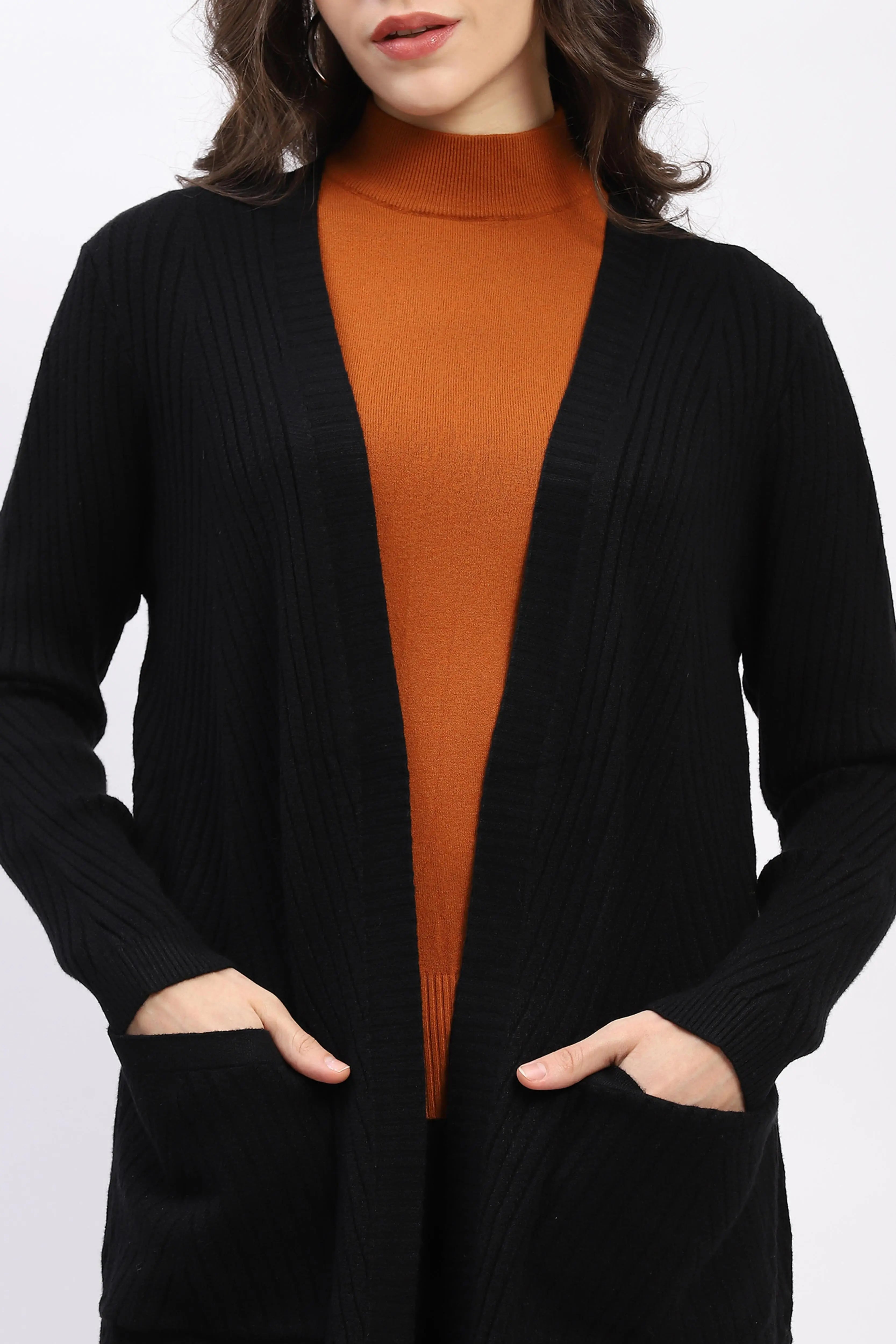 Chevron Elegance Longline Shrug - Global Republic