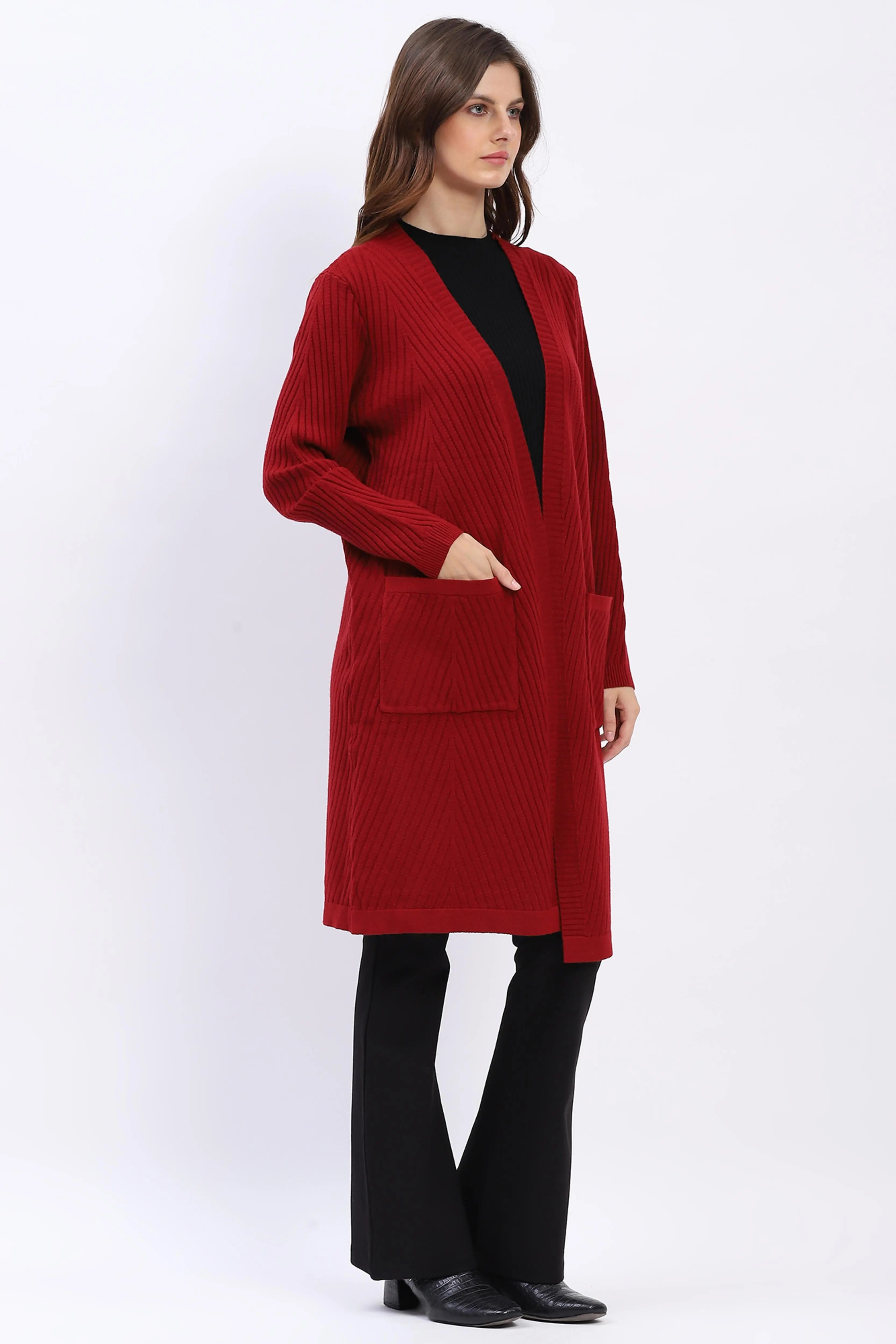 Chevron Elegance Longline Shrug - Global Republic