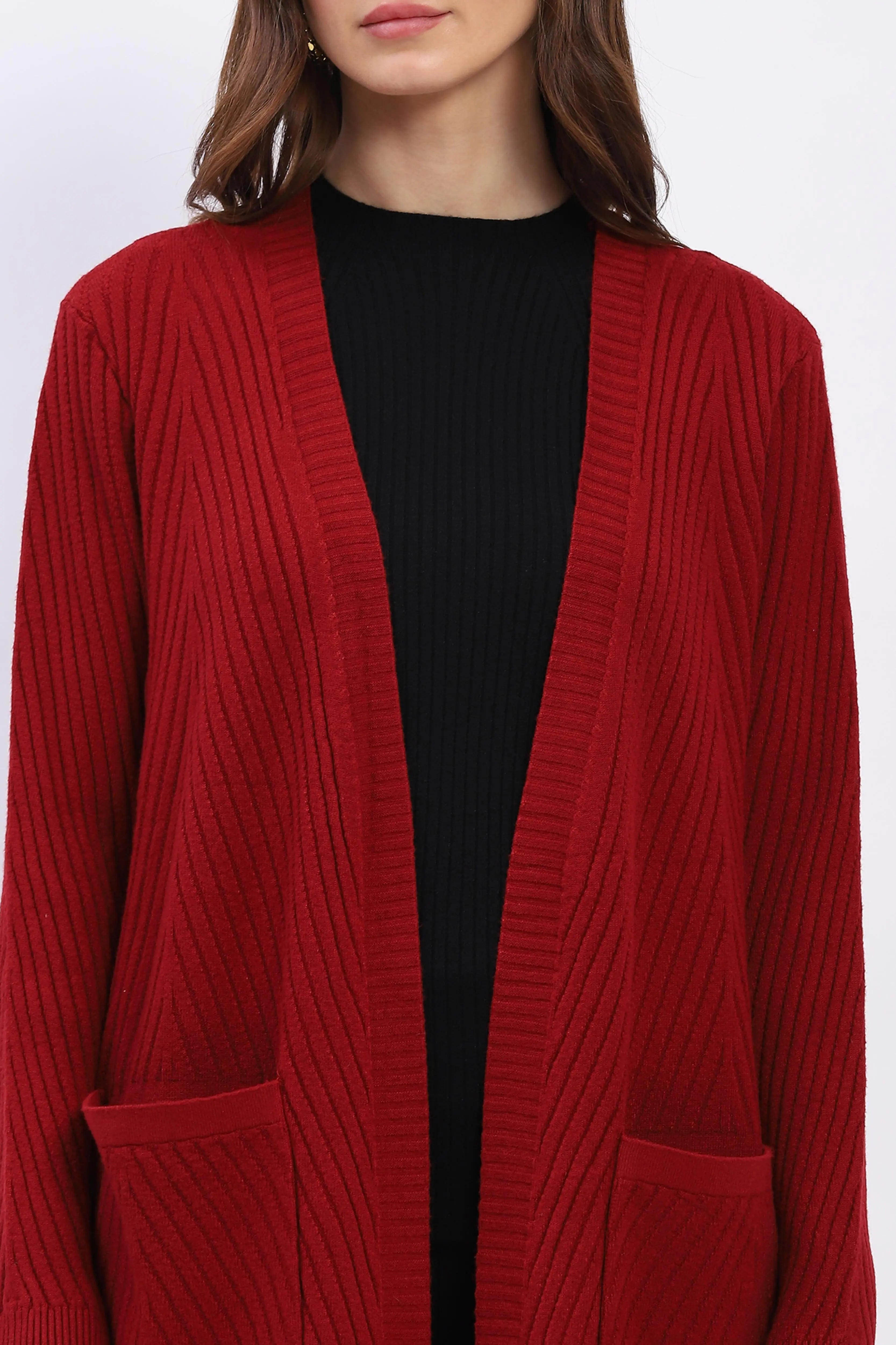 Chevron Elegance Longline Shrug - Global Republic