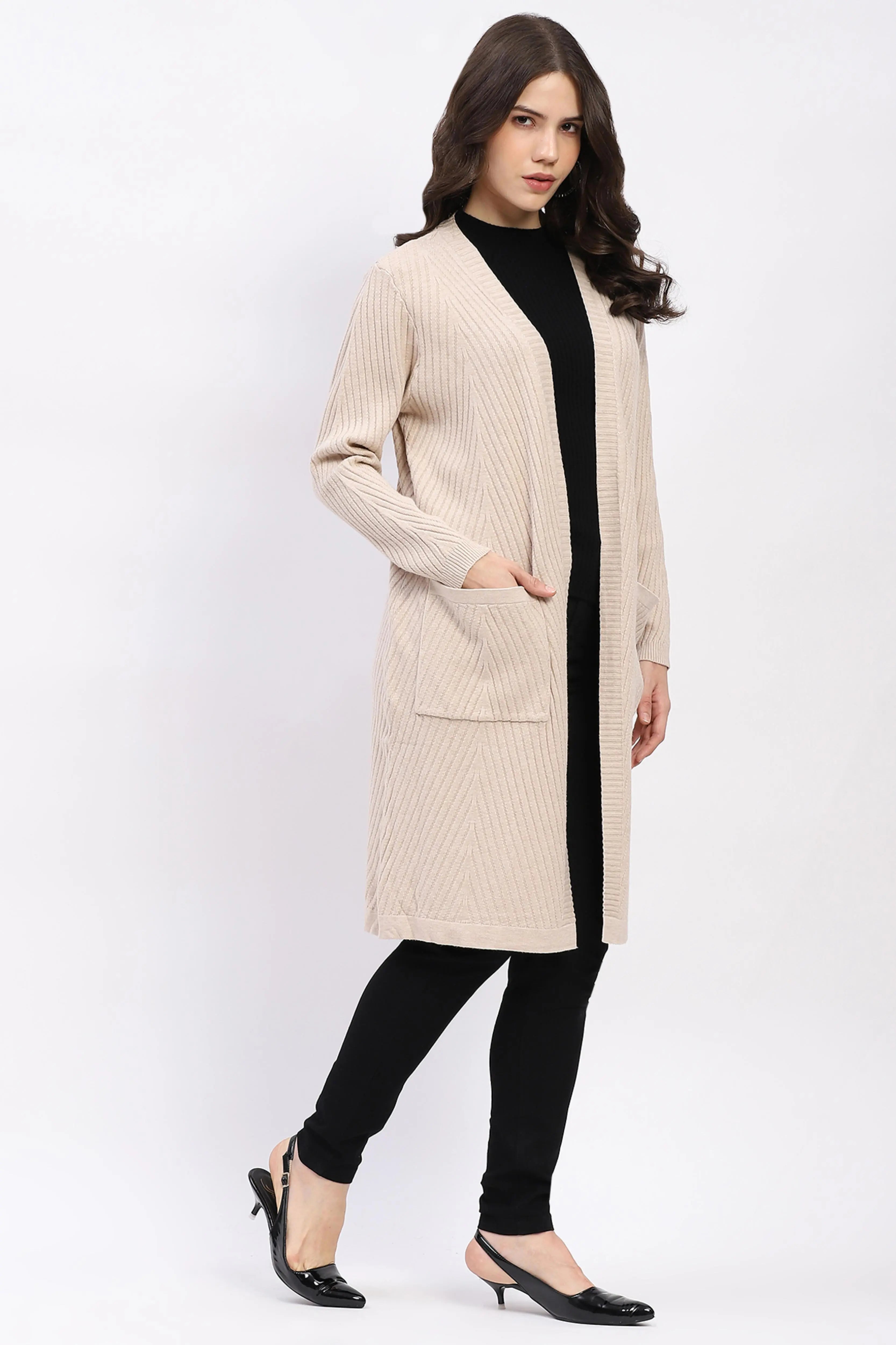 Chevron Elegance Longline Shrug - Global Republic