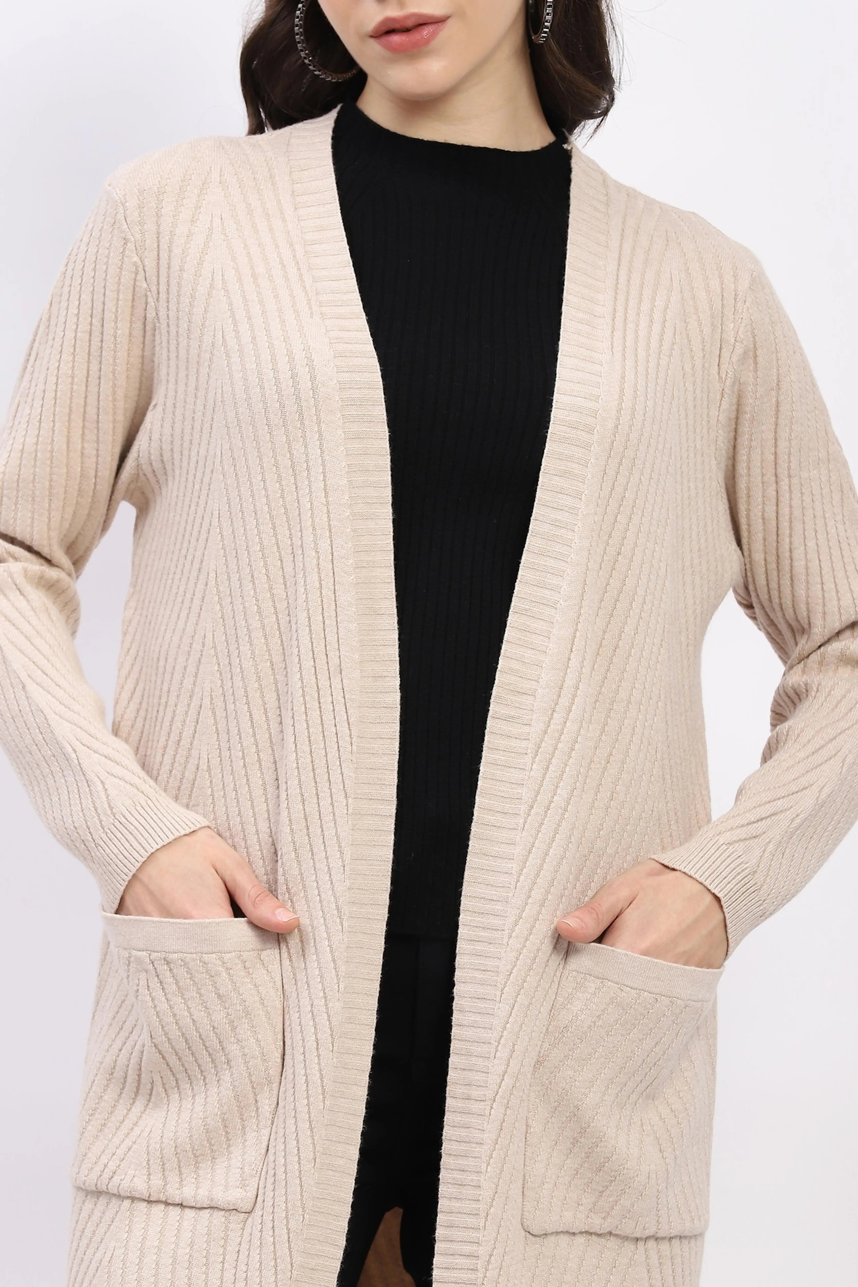 Chevron Elegance Longline Shrug - Global Republic