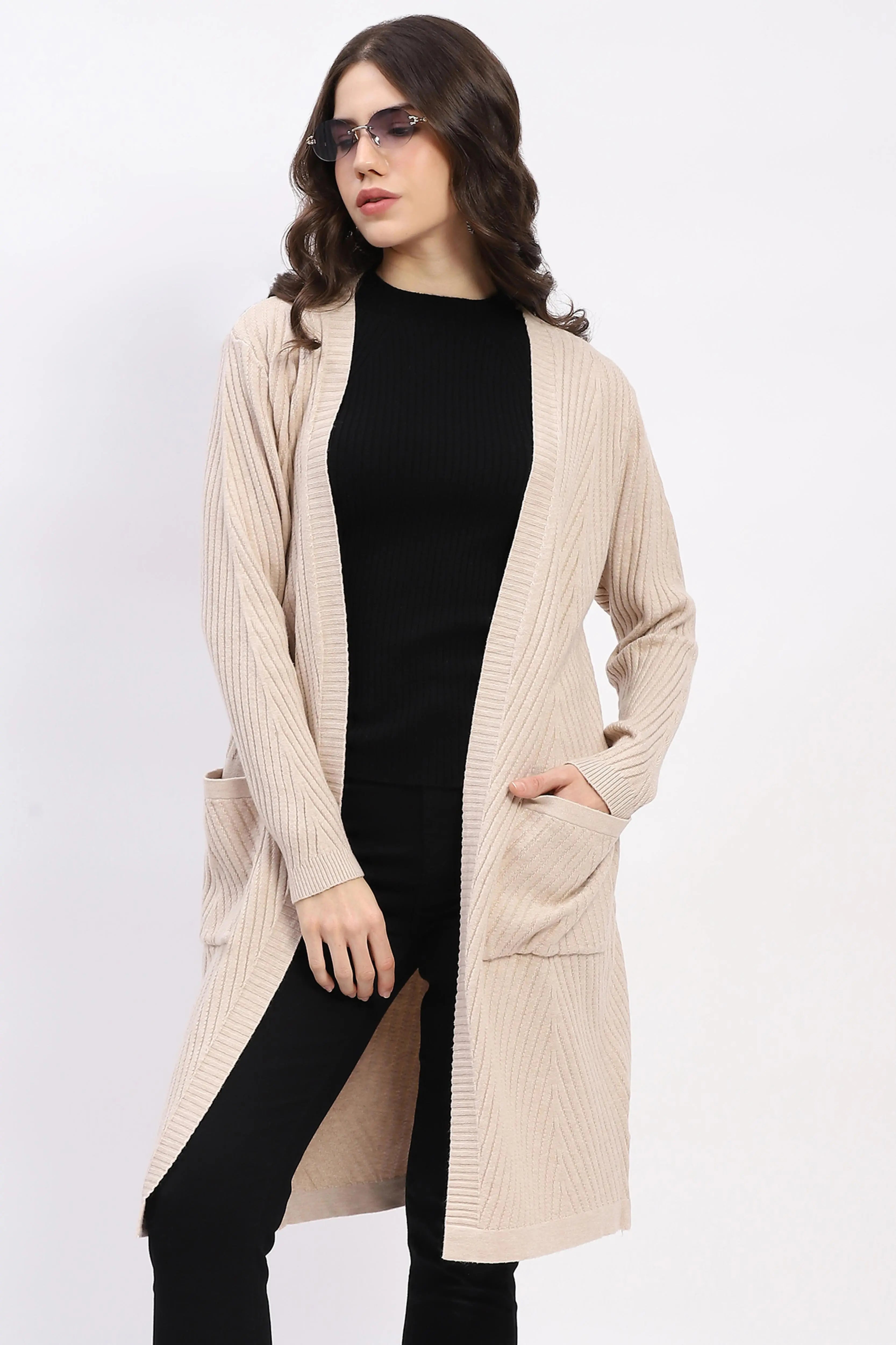 Chevron Elegance Longline Shrug - Global Republic